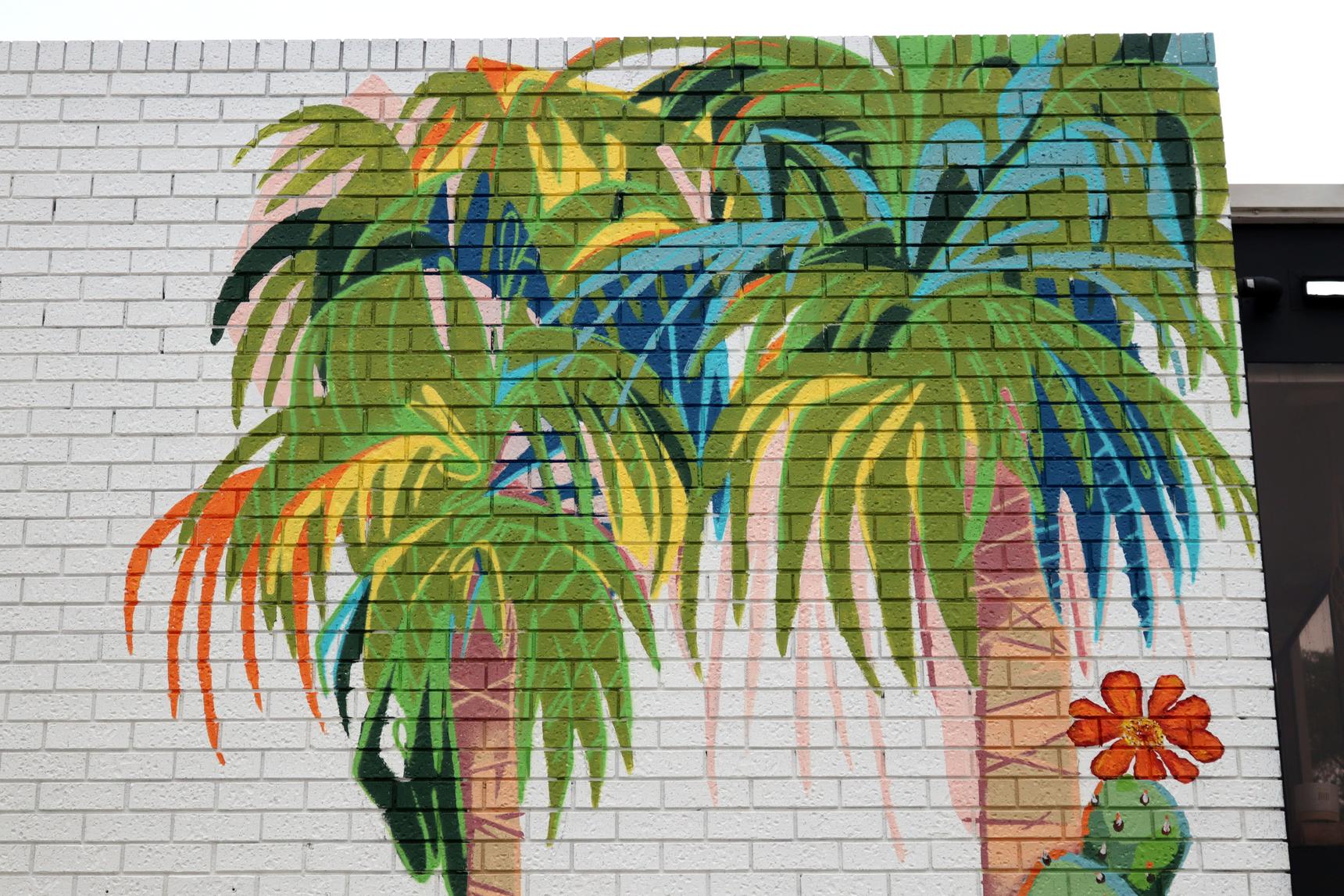 Lara Allport, M-lon, The Drawing Arm—Palm Springs Scandustrial Mural