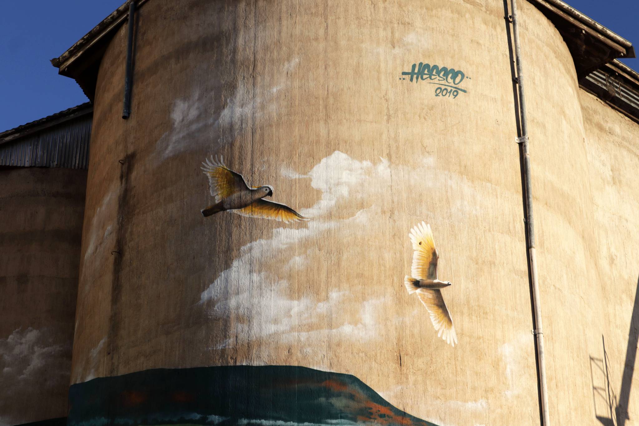 Heesco&mdash;Grenfell Silo Artwork