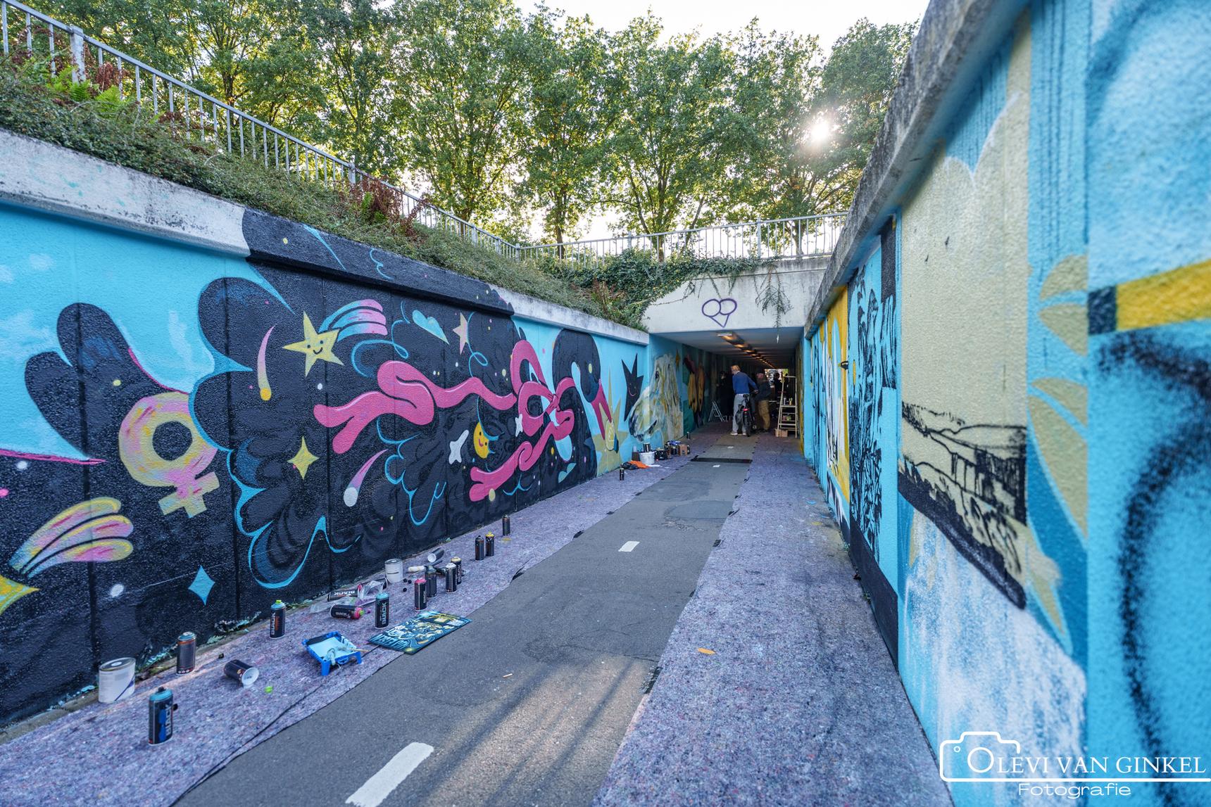 Zmaja, Marloes De Kiewit, Laxmi Manuela, Simian Switch, VAAF, Toscanabanana, Sokaris, Anouk Brand, Lucile Van Laecken, Rutger Termohlen, Sowet, Zark, Studio mutoni, Sasko, Kseniia Nel—Bospoorttunnel 'Wij eisen de nacht op'