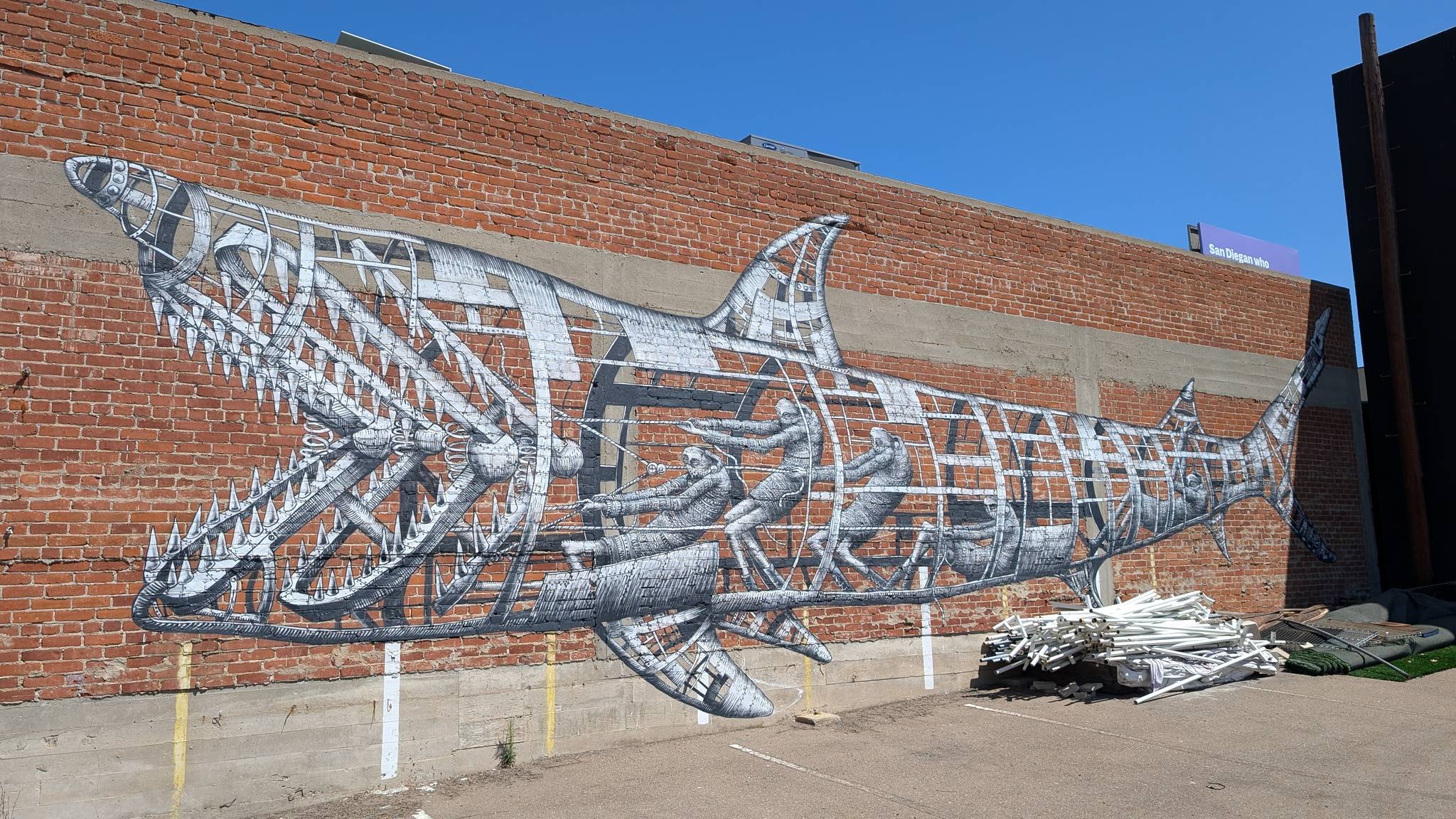 Phlegm&mdash;A Mechanical Shark Mural