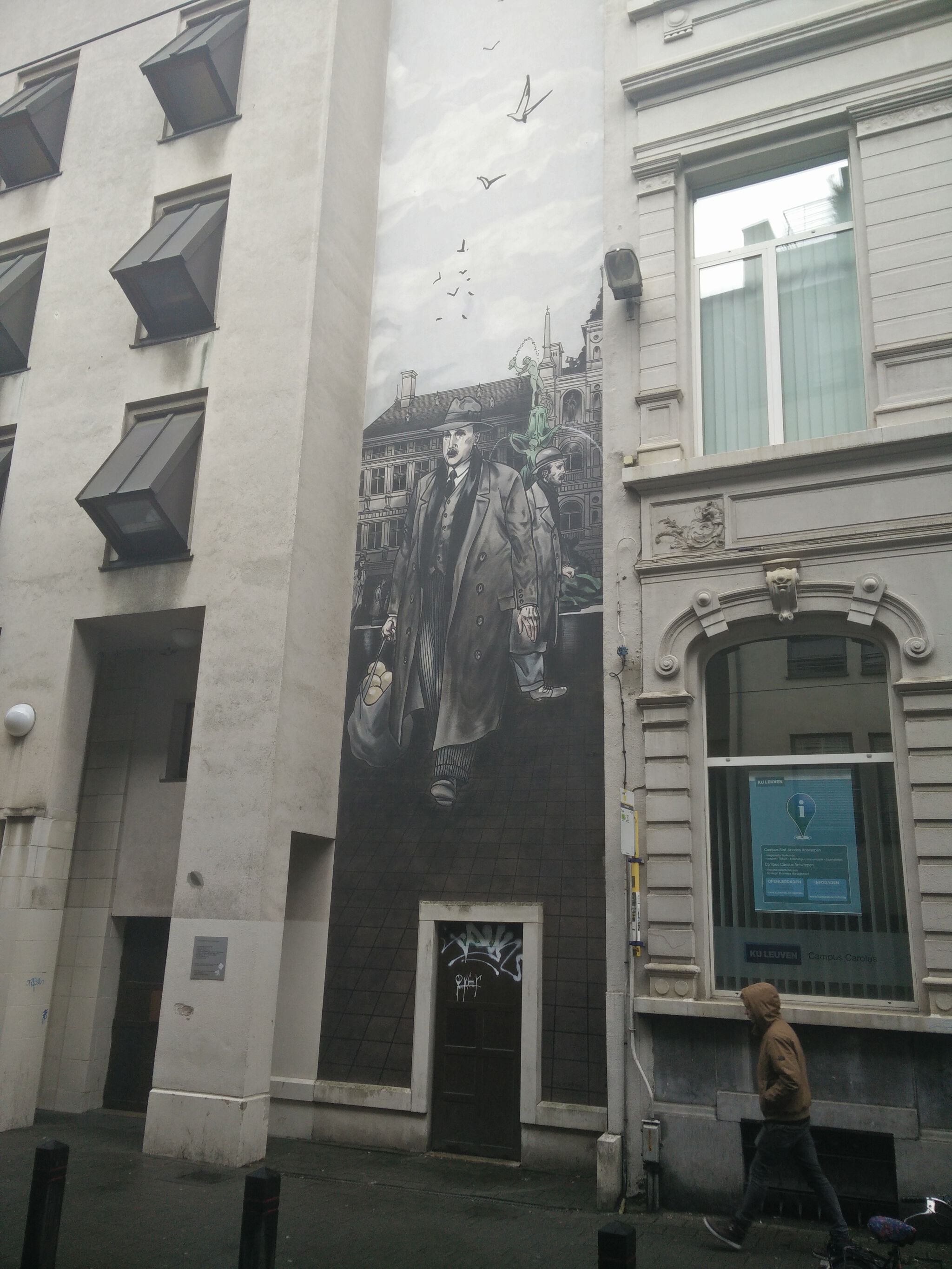 Art Mural, Comic walls&mdash;Kaas (Willem Elsschot) - Stripmuur Antwerpen