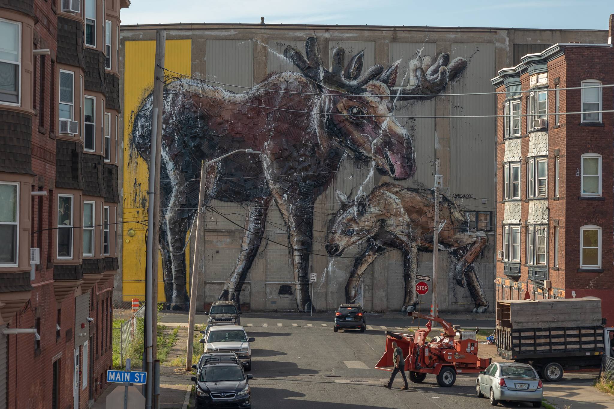 Bordalo ll&mdash;Baby Moose with Father