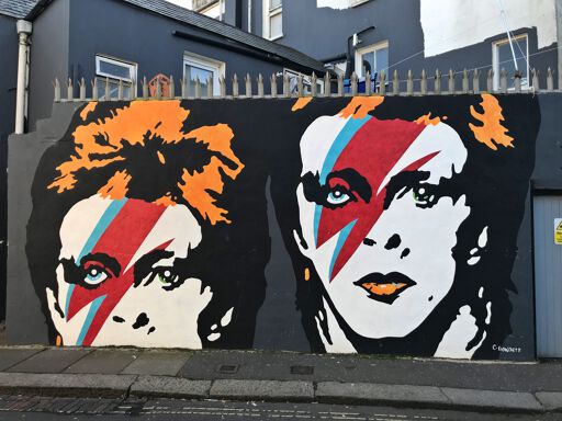 David Bowie pop art mural