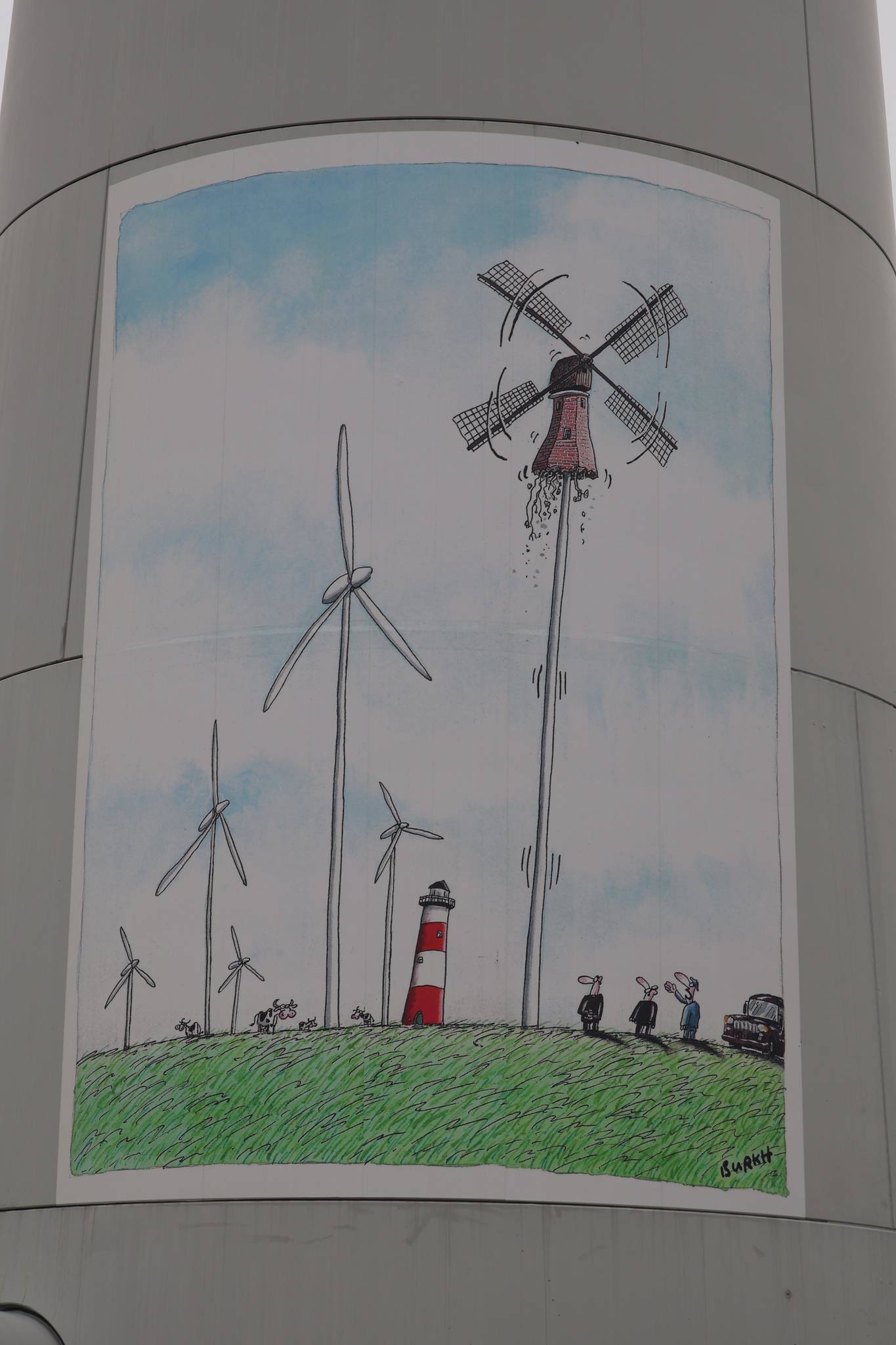 Burkhard Fritsche&mdash;Wind turbine with art - Molen in de hoogte