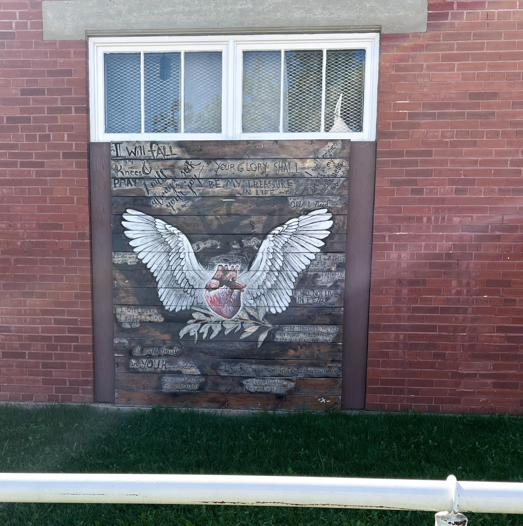 Connor Cantelon—Knox church anatomical heart with Angel Wings