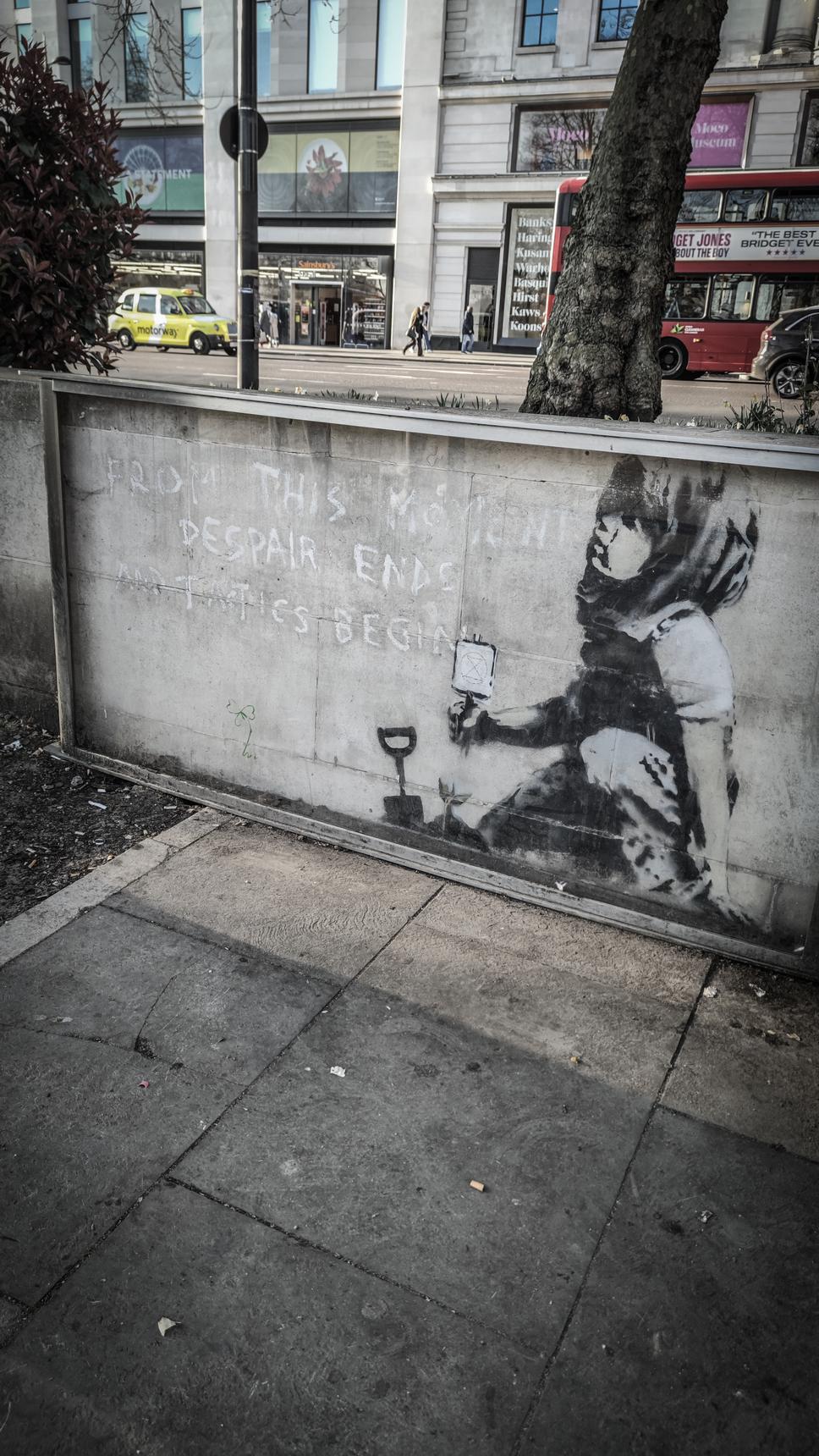 Banksy—From this moment despair ends and tactics begin
