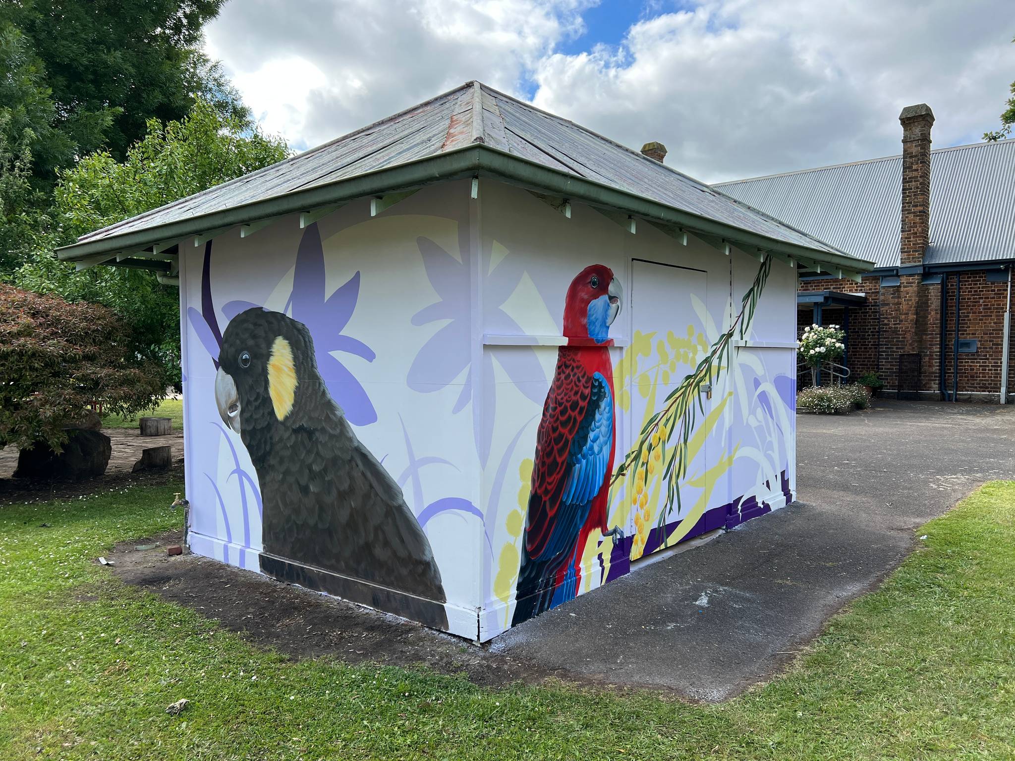 Jimmi Buscombe&mdash;Branxholme & Wallacedale Community School Shed Mural