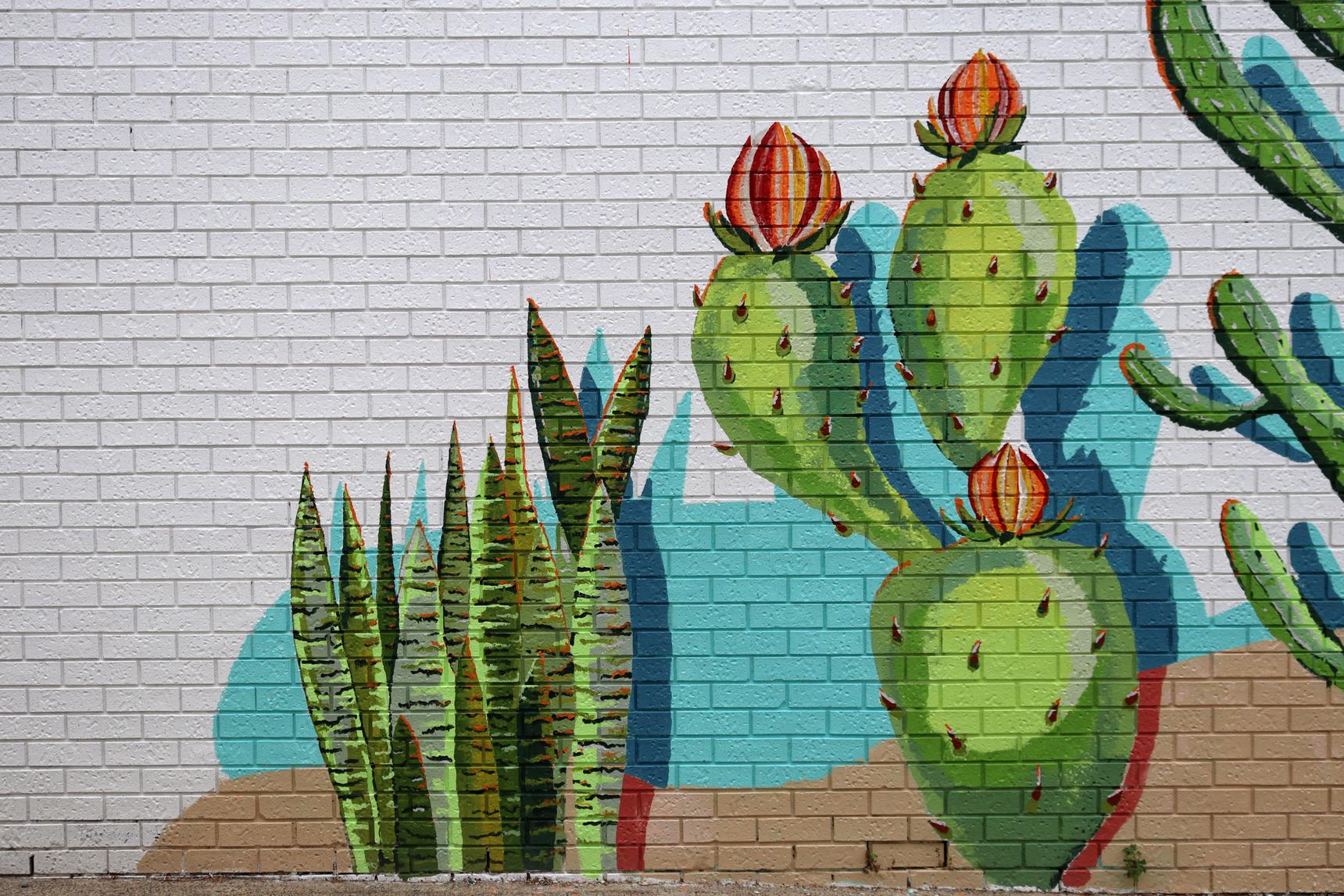 Lara Allport, M-lon, The Drawing Arm—Palm Springs Scandustrial Mural