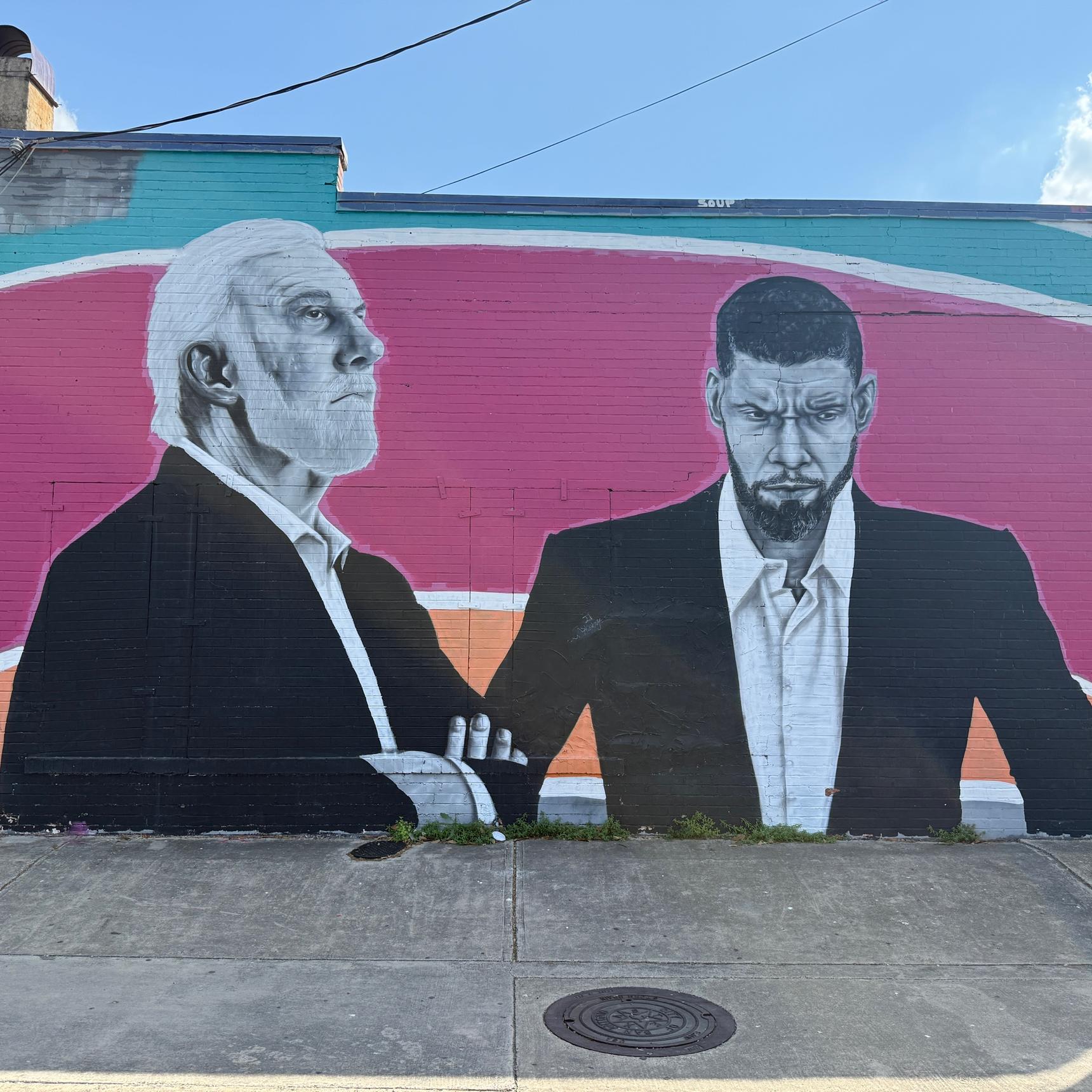 Nik Soupé—Gregg Popovich and Tim Duncan