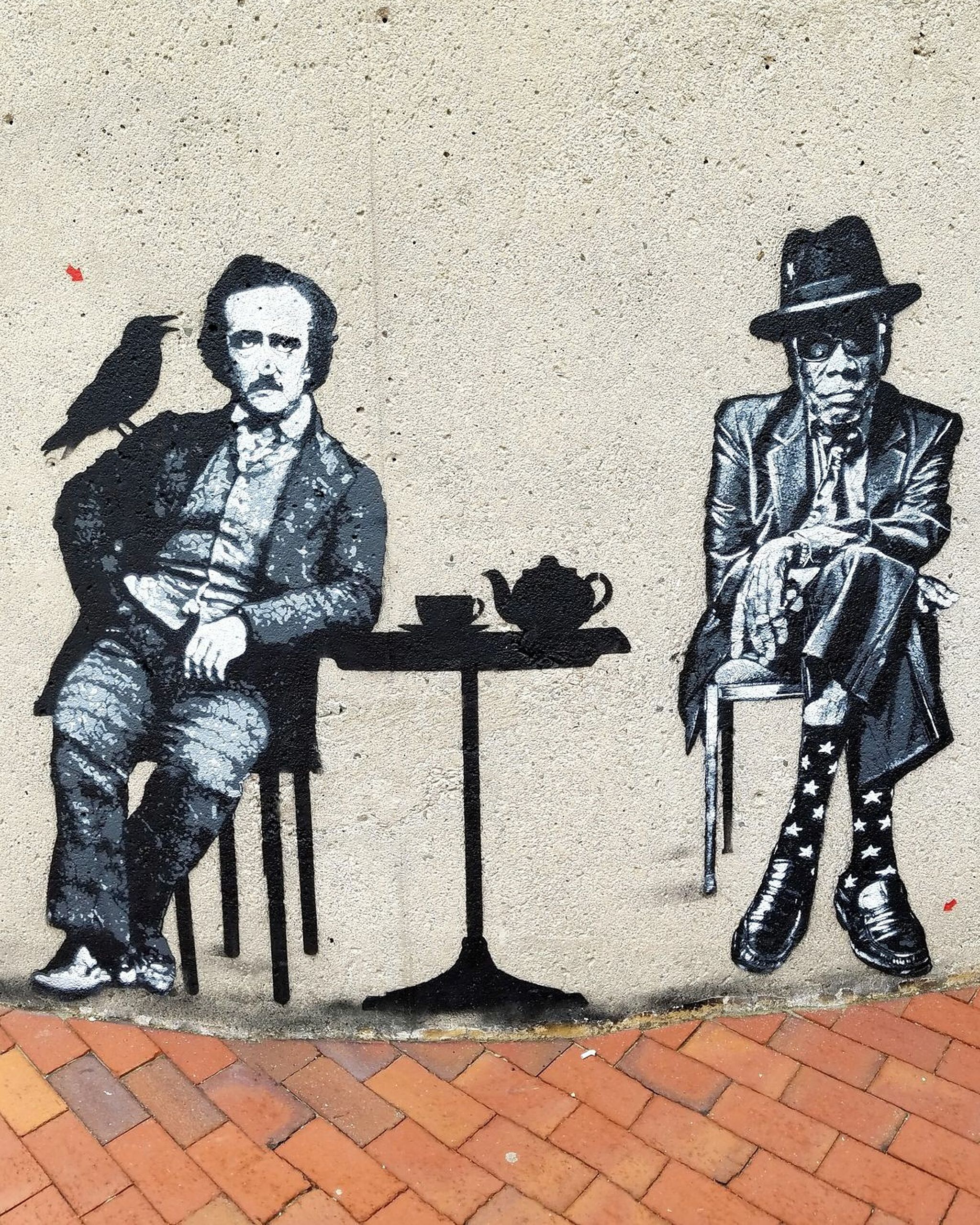 Jef aerosol&mdash;Edgar Allen Poe and John Lee Hooker