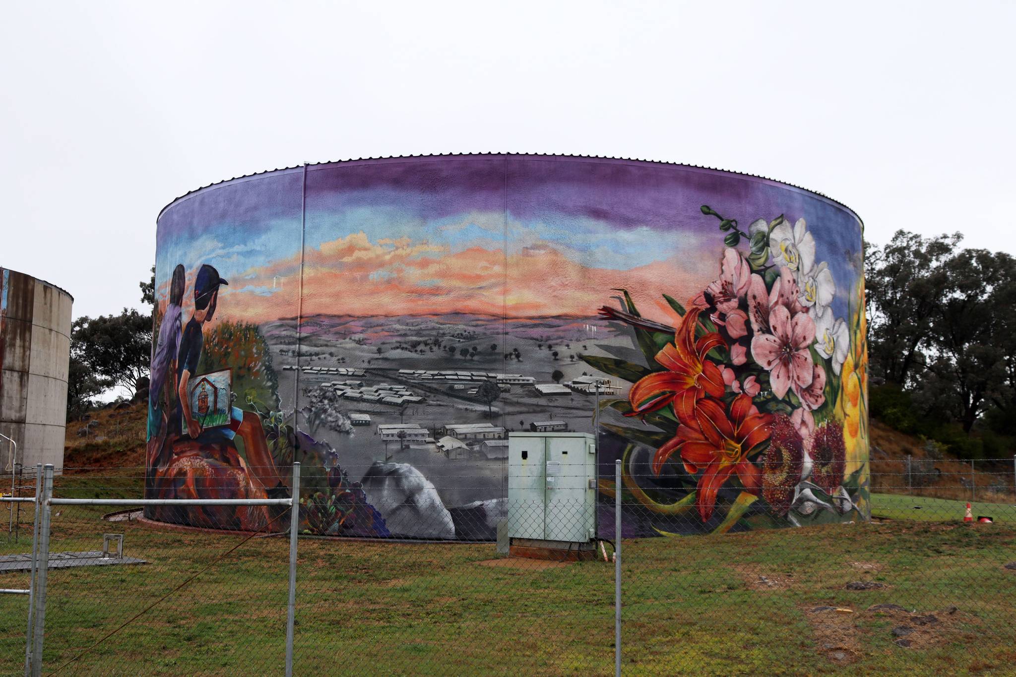 Drapl, The Zookeeper, The Brightsiders&mdash;Cowra POW Water Tank Mural