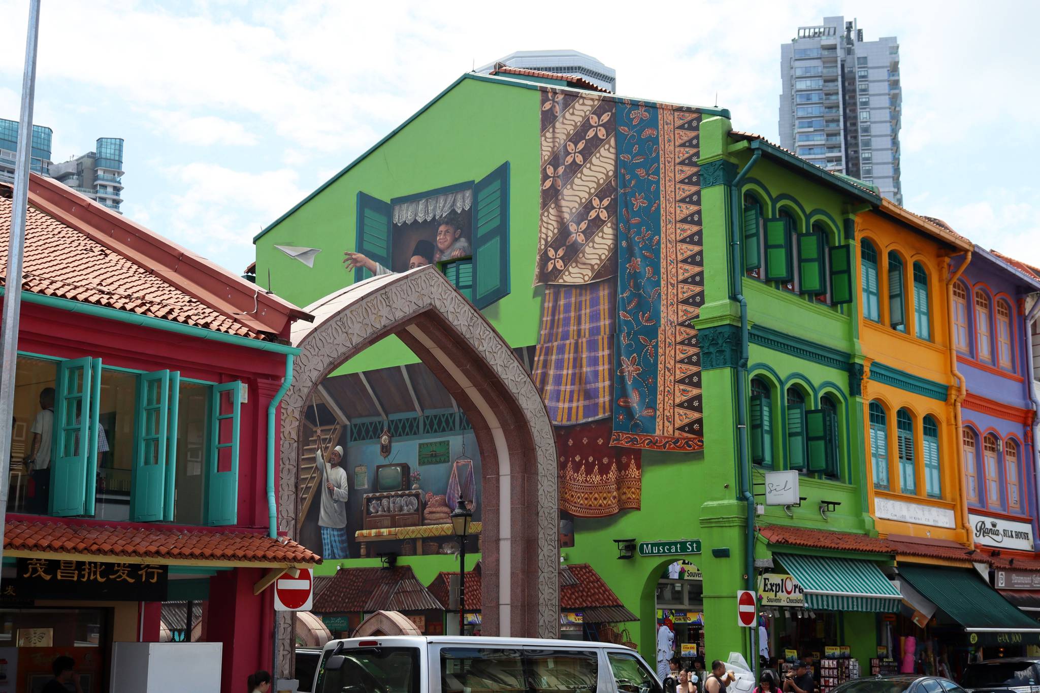 Yip Yew Chong&mdash;The Kampong Gelam Mural