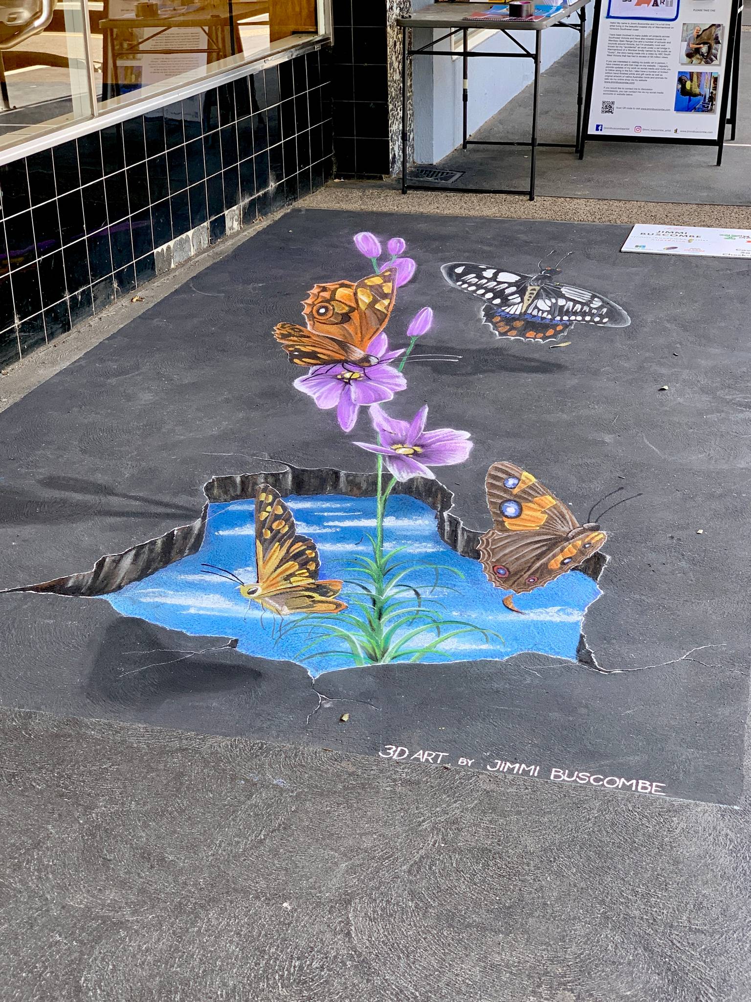 Jimmi Buscombe&mdash;Yarram Chalk Art Festival