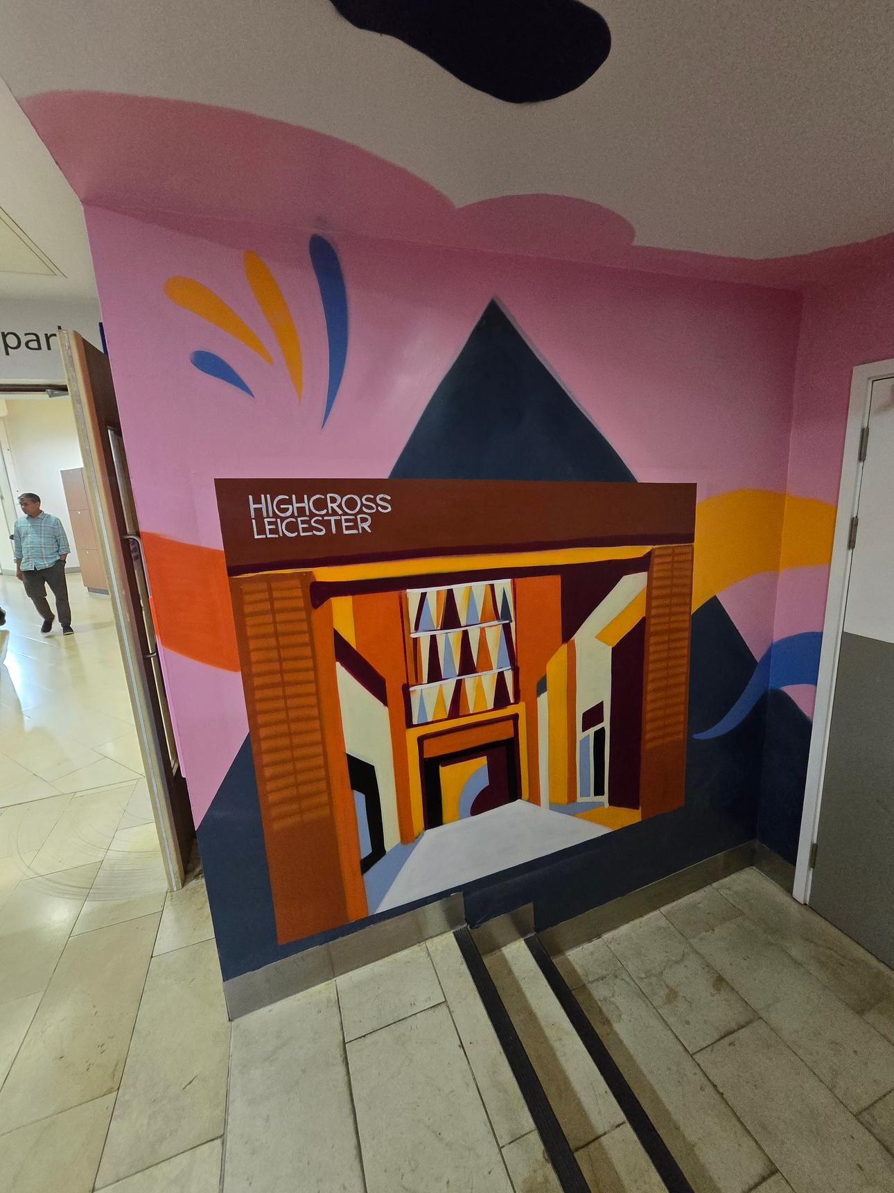 Graffwerk —Highcross Rooftop Carpark Access Corridor Mural