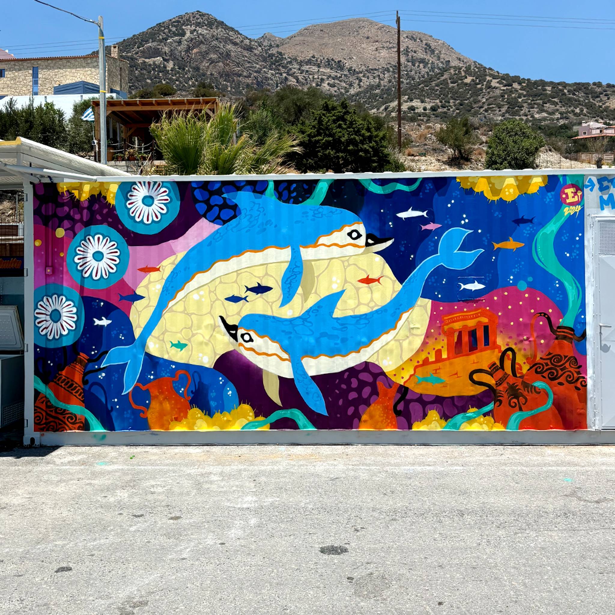 Epsilonartndesign&mdash;Minoan Dolphins Mural 