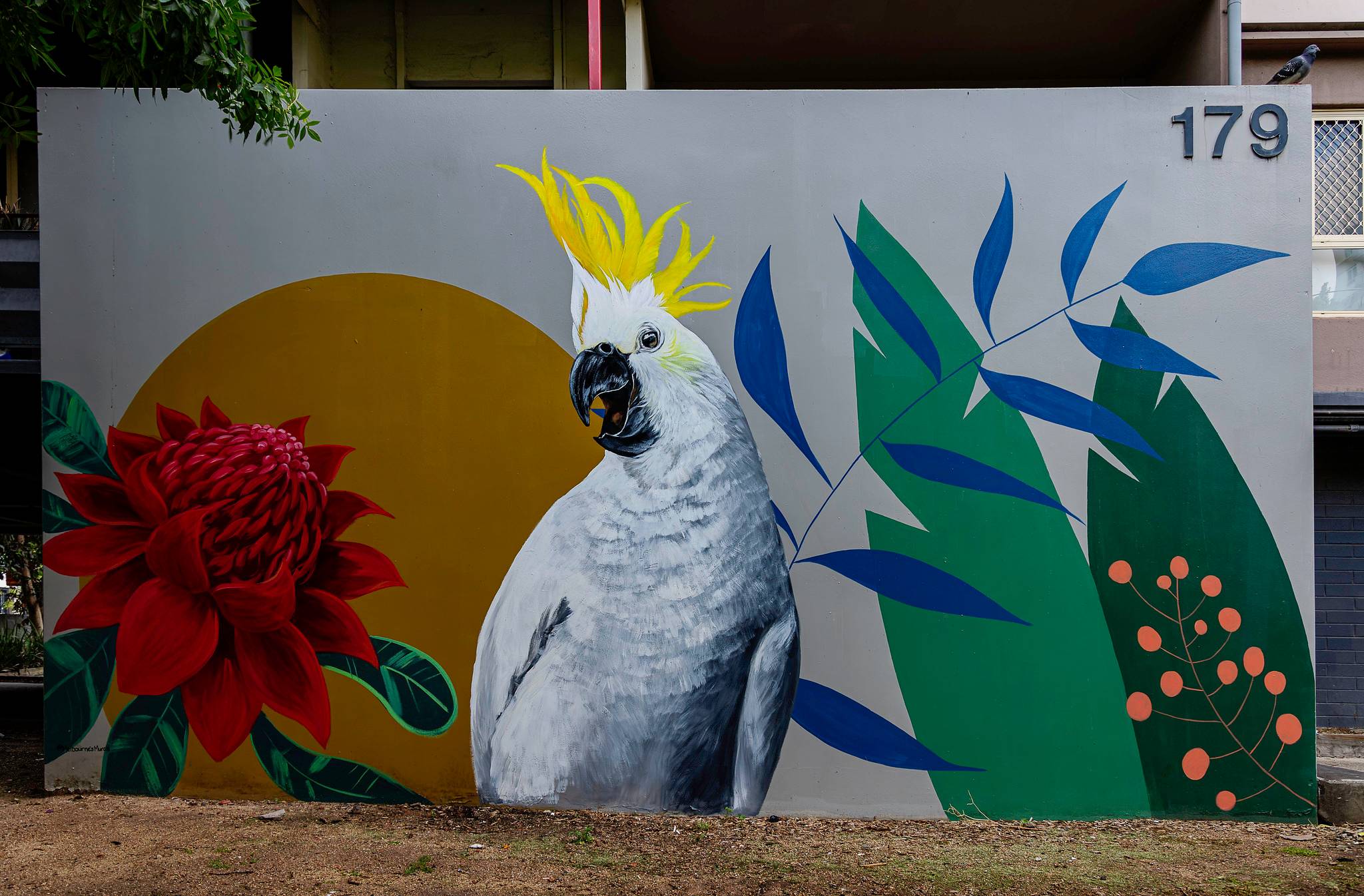 Melbourne's Murals&mdash;Sulphur-crested Cockatoo