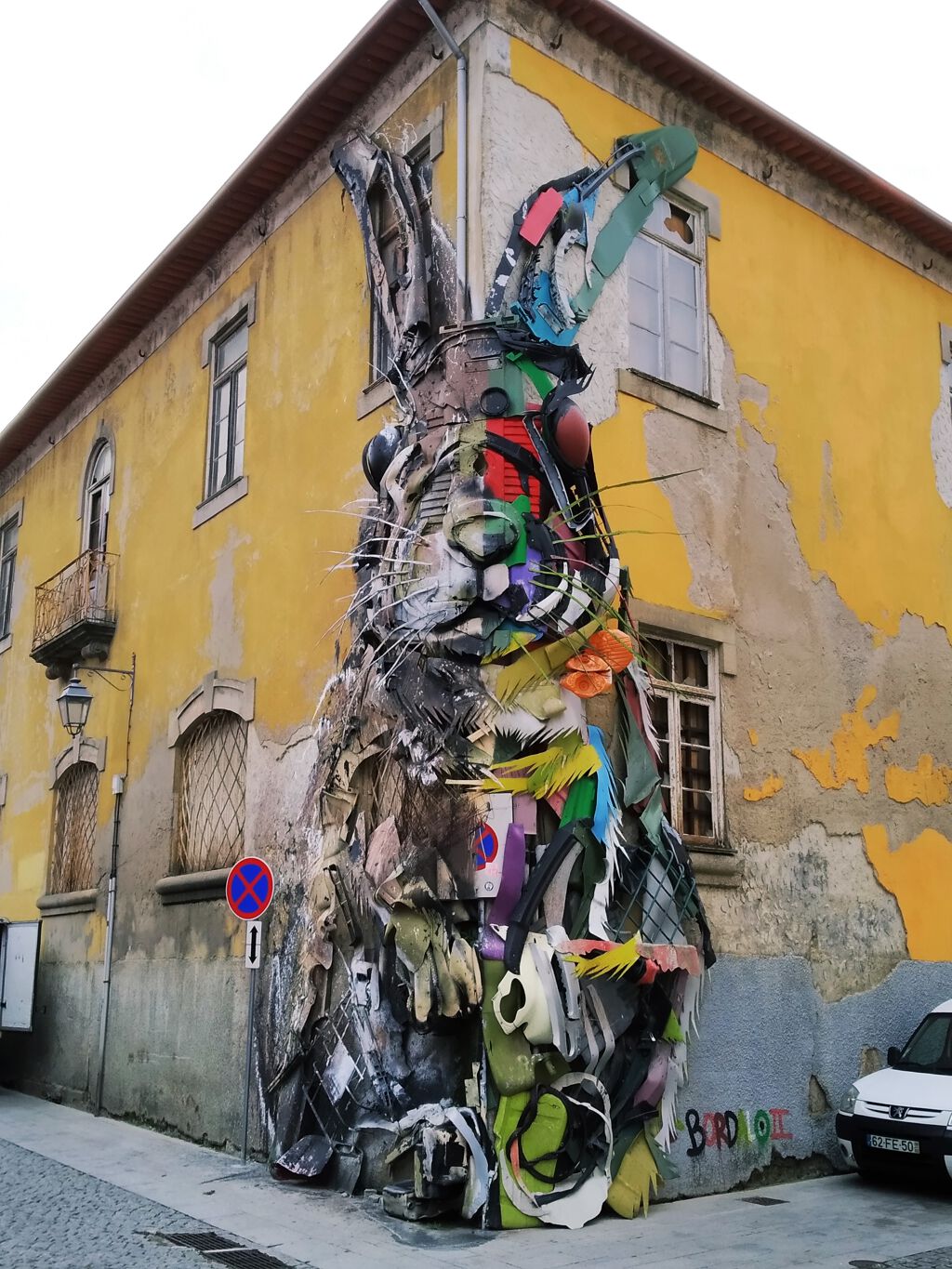 Half Rabbit by Bordalo ll - Street Art Cities