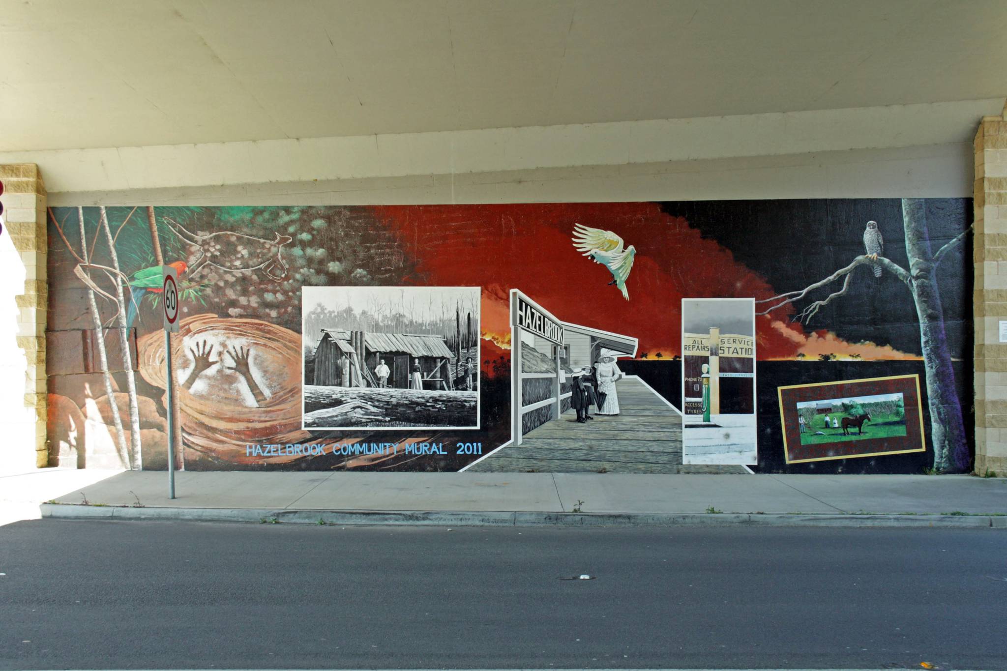 Michael Lynn&mdash;Hazelbrook Community Mural 2011