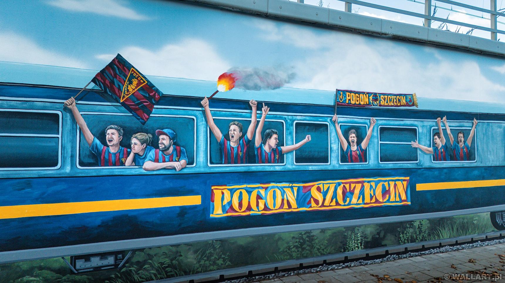 Wallart—Train with Fans – Celebrating Pogoń Szczecin