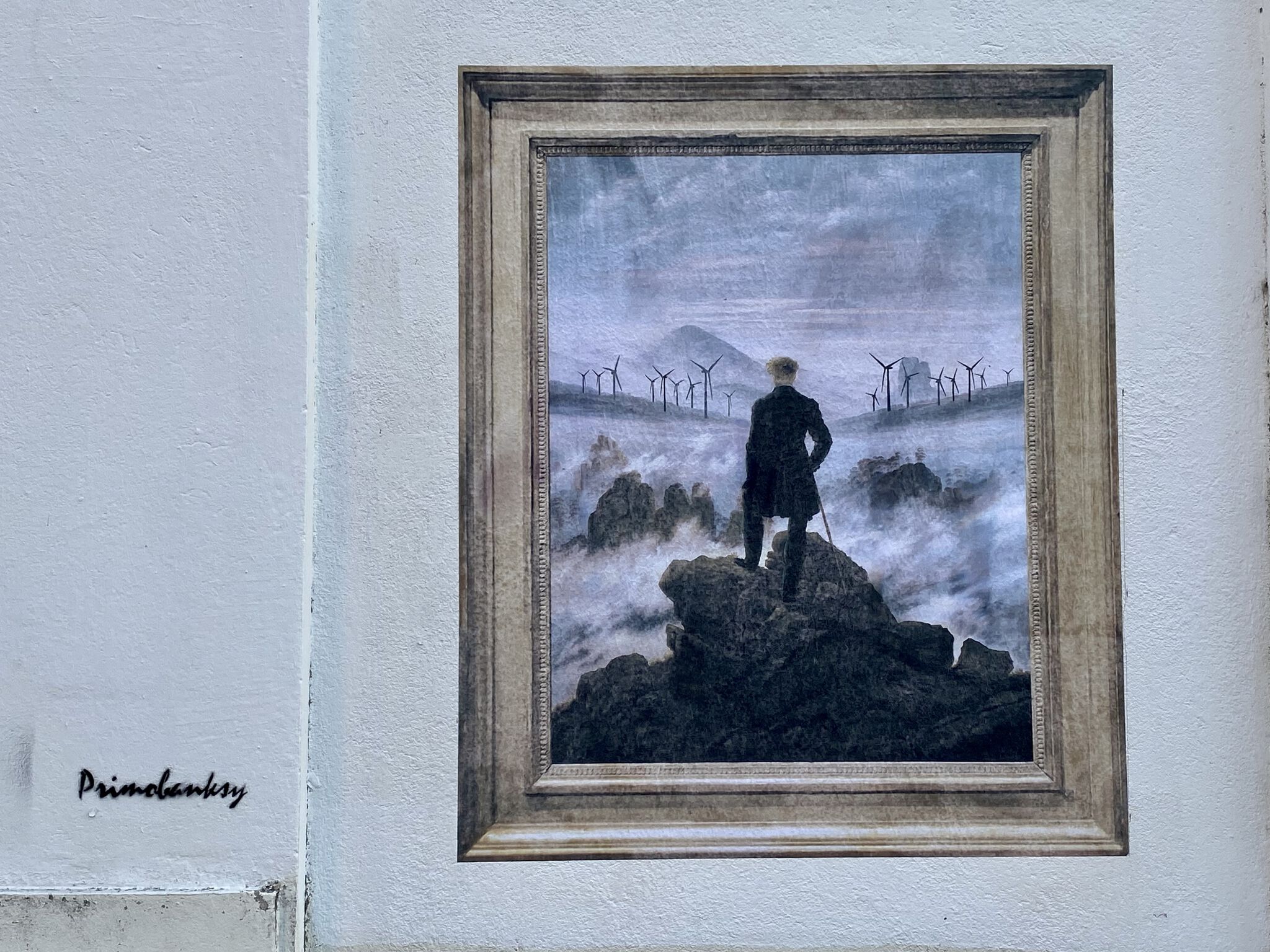 El Primo de Banksy&mdash;Camiñante sobre un mar de nubes 2021