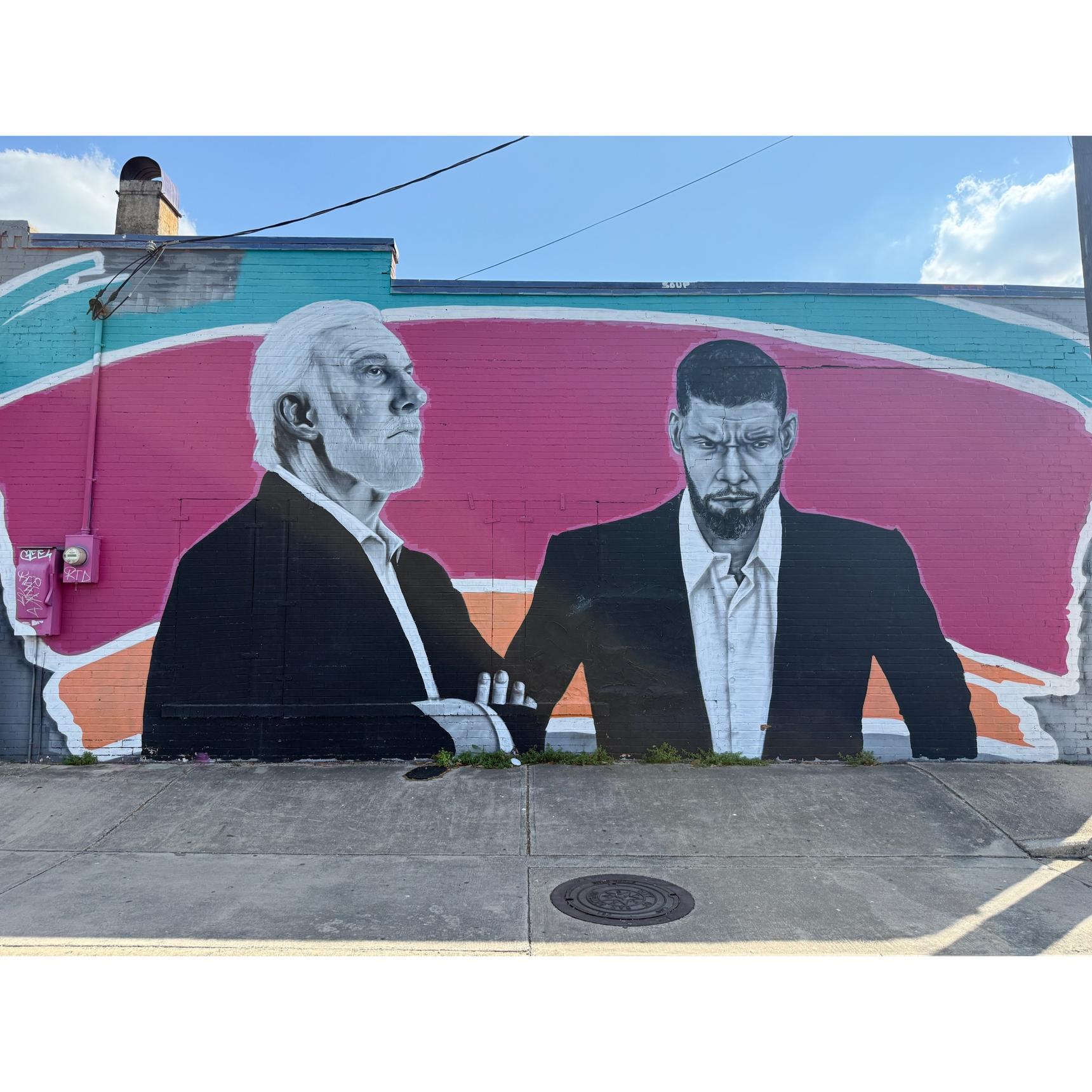Nik Soupé—Gregg Popovich and Tim Duncan