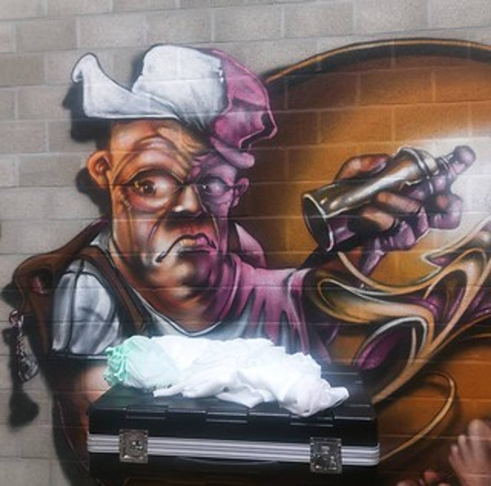 —Murals by Nash inside youth centre Fuego