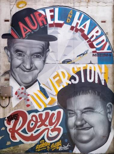 Laurel n Hardy at the Roxy Secaone & Reasm collab