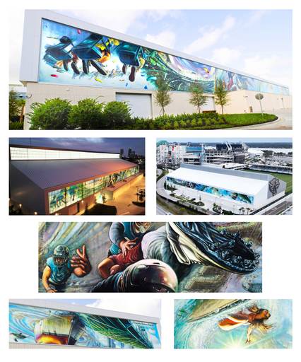 Upside Downtown Jax: Jacksonville Jaguars Mural