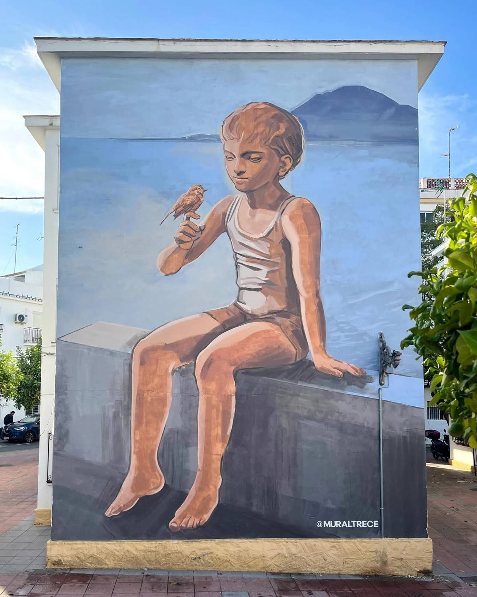 Mural 13&mdash;Niño y gorrión