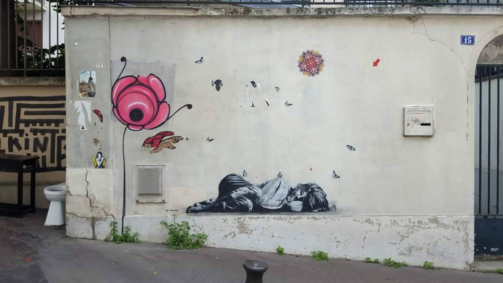 Jef aerosol&mdash;La dame aux papillons