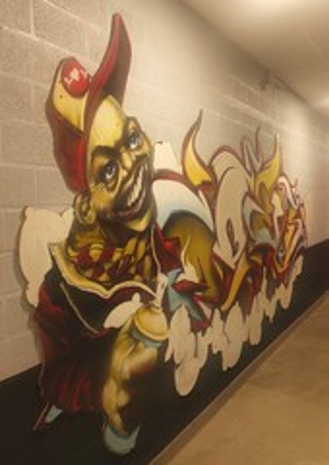 —Murals by Nash inside youth centre Fuego