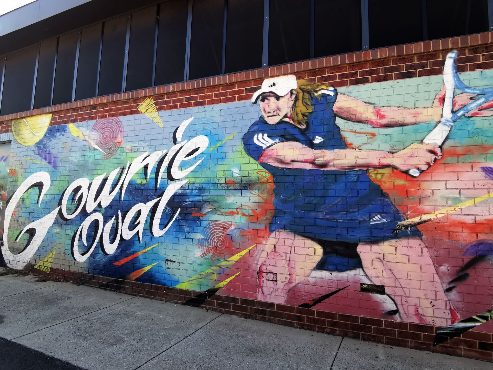 Stylized Impact, Byrd, Kazzie&mdash;Gowrie Oval Sports Mural