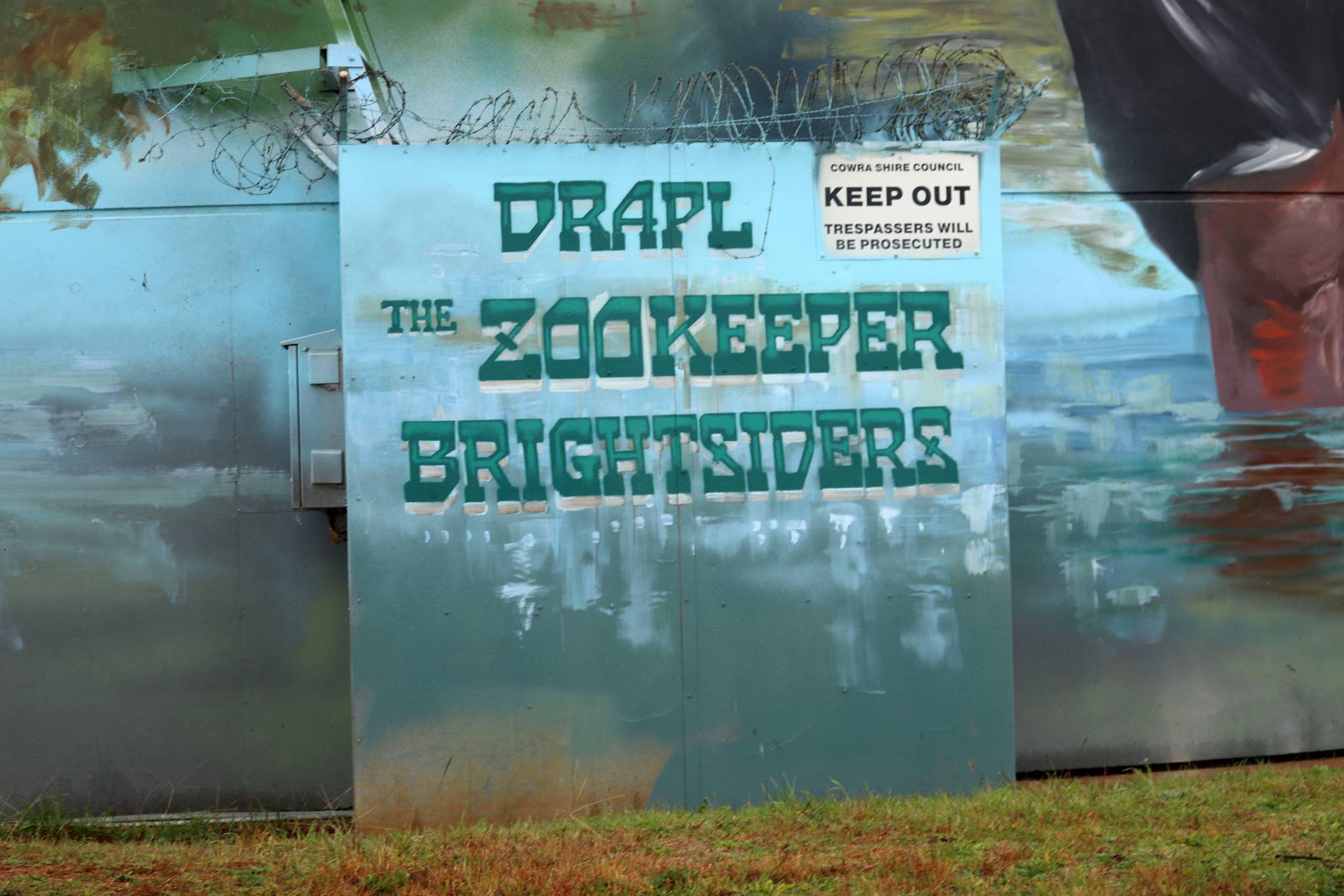 Drapl, The Zookeeper, The Brightsiders&mdash;Cowra POW Water Tank Mural