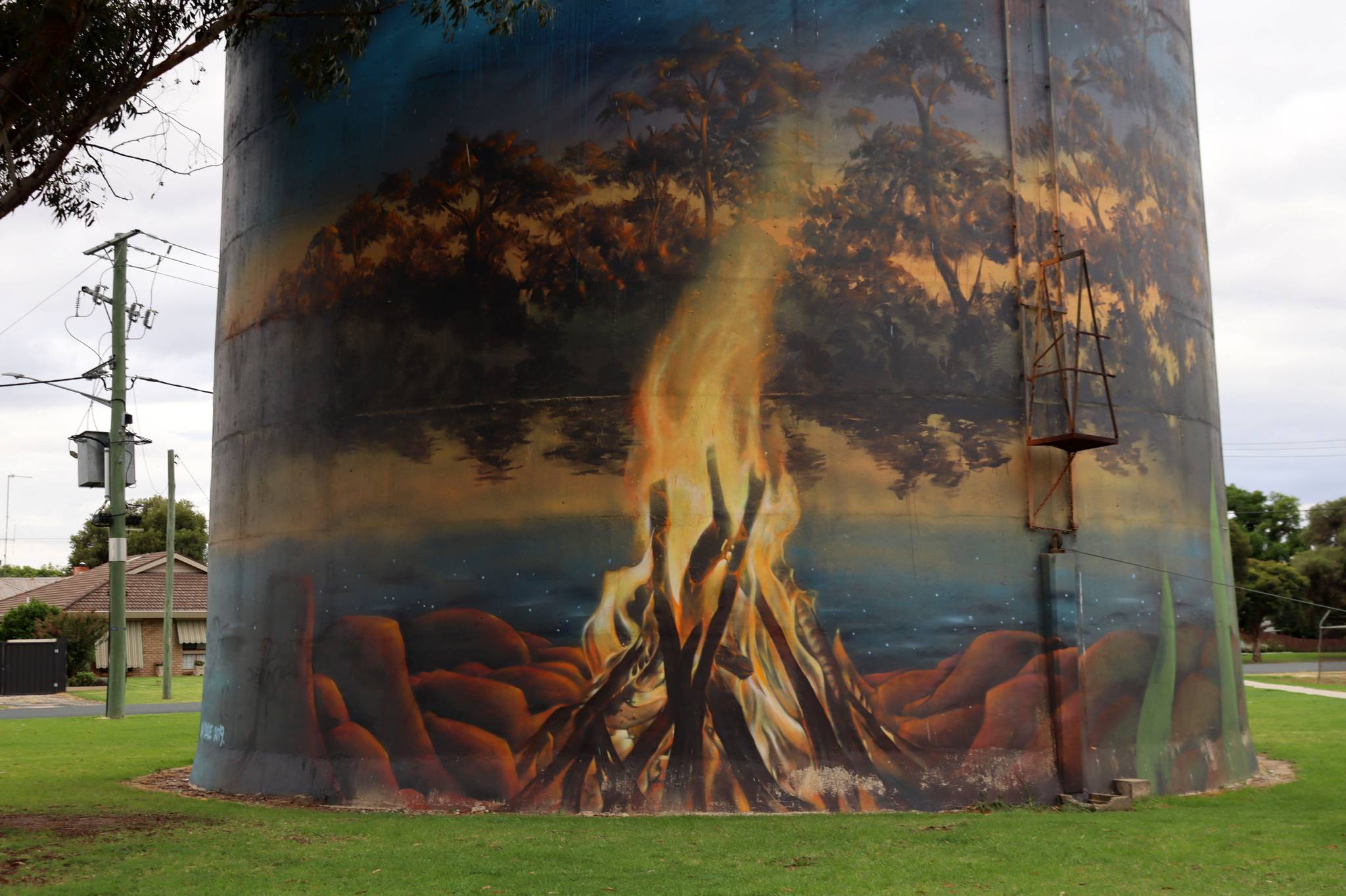 Cam Scale&mdash;Deniliquin Water Tower Mural