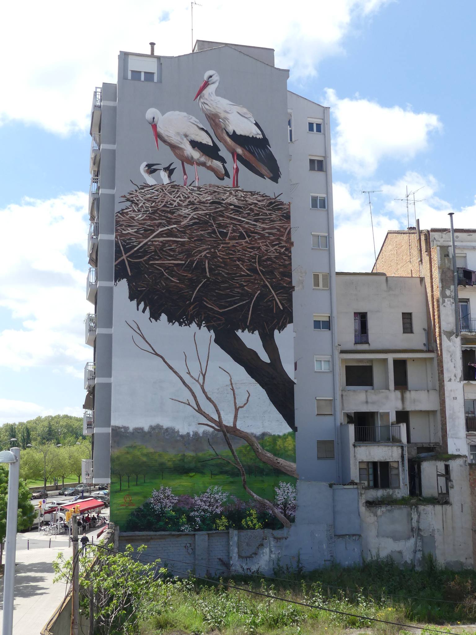 Oriol Arumi&mdash;El mural de las cigüeñas