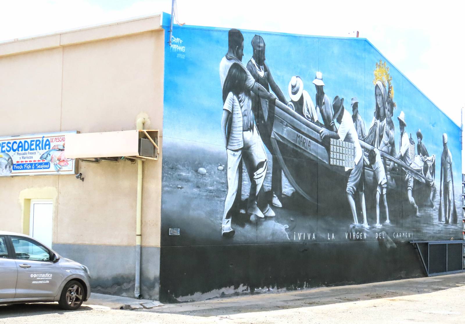 Richard Santana, Kiryat Mendoza—Mural Cofradía Pescadores de Arguineguín