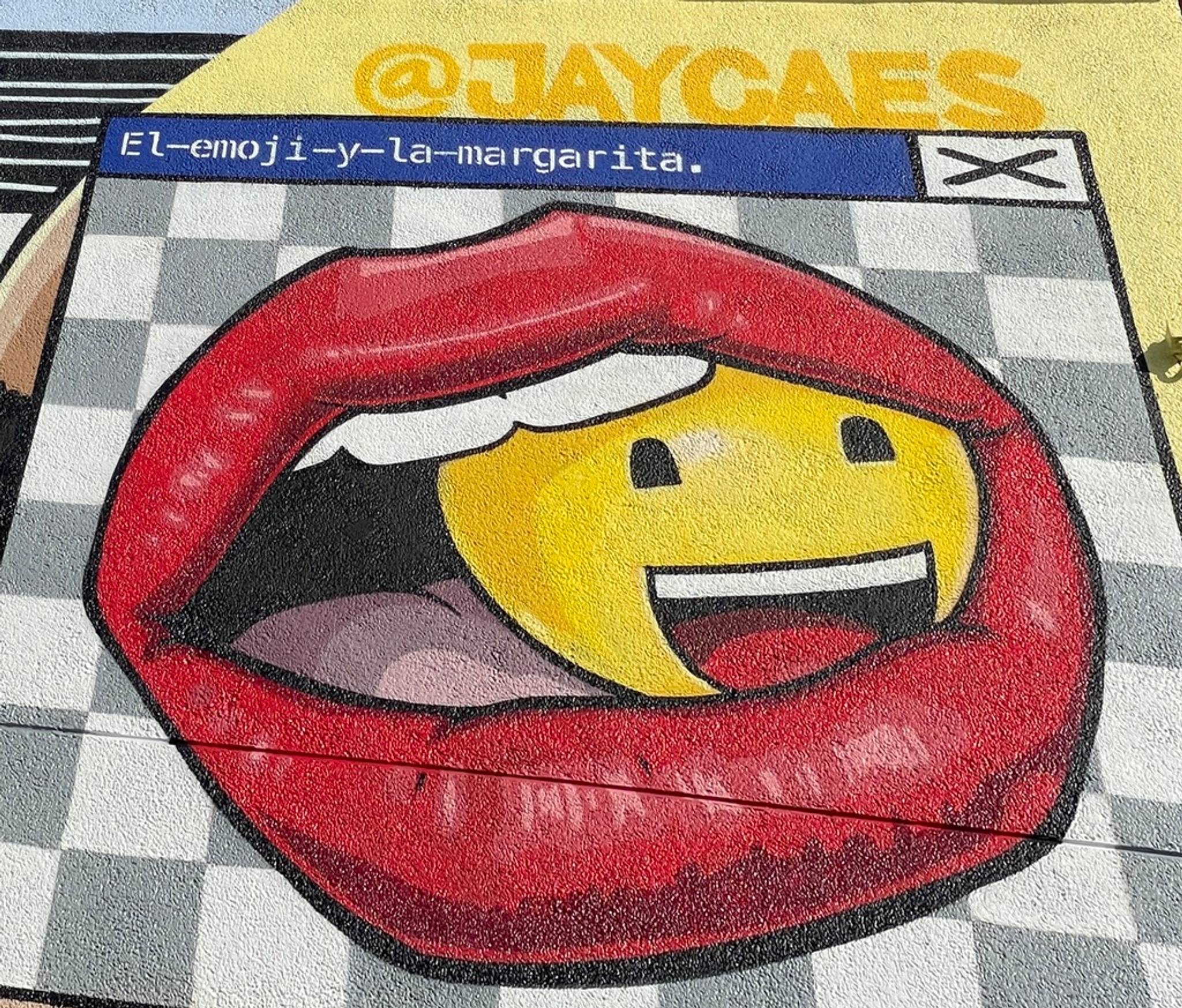 Jay Kaes&mdash;the emoji and the daisy / el emoji y la margarita