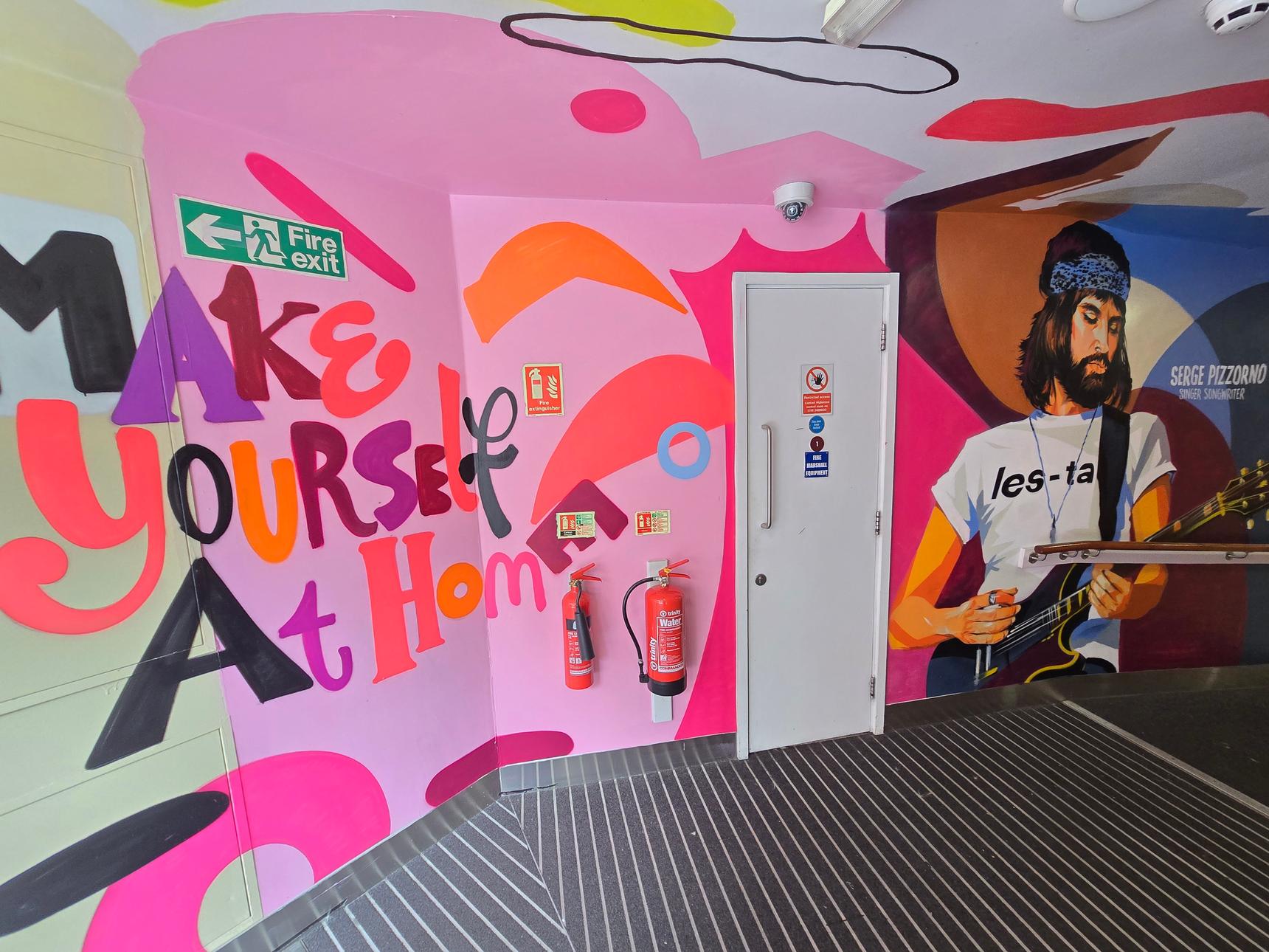 Graffwerk —Highcross Rooftop Carpark Access Corridor Mural