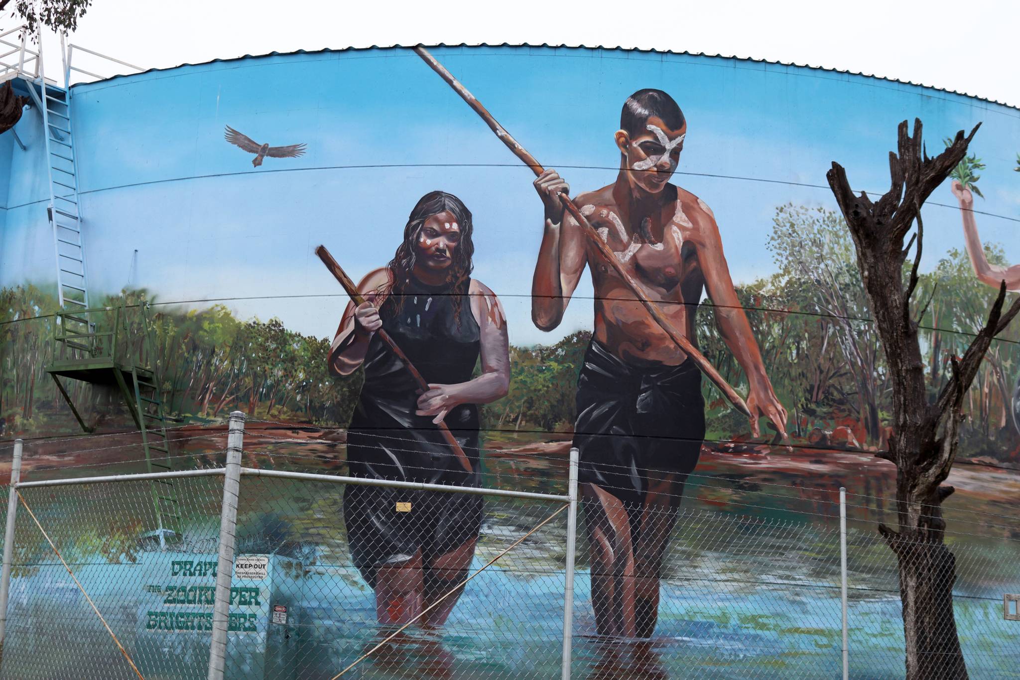 Drapl, The Zookeeper, The Brightsiders&mdash;Cowra POW Water Tank Mural