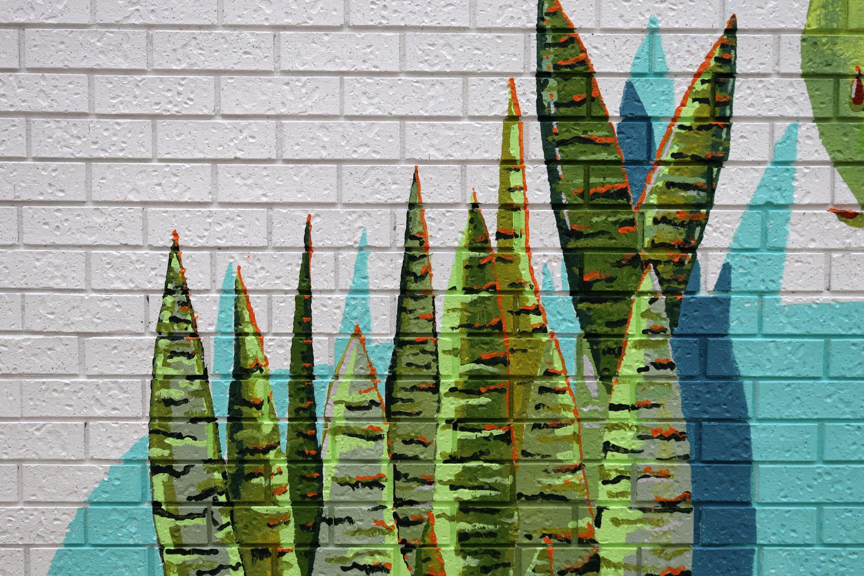 Lara Allport, M-lon, The Drawing Arm—Palm Springs Scandustrial Mural