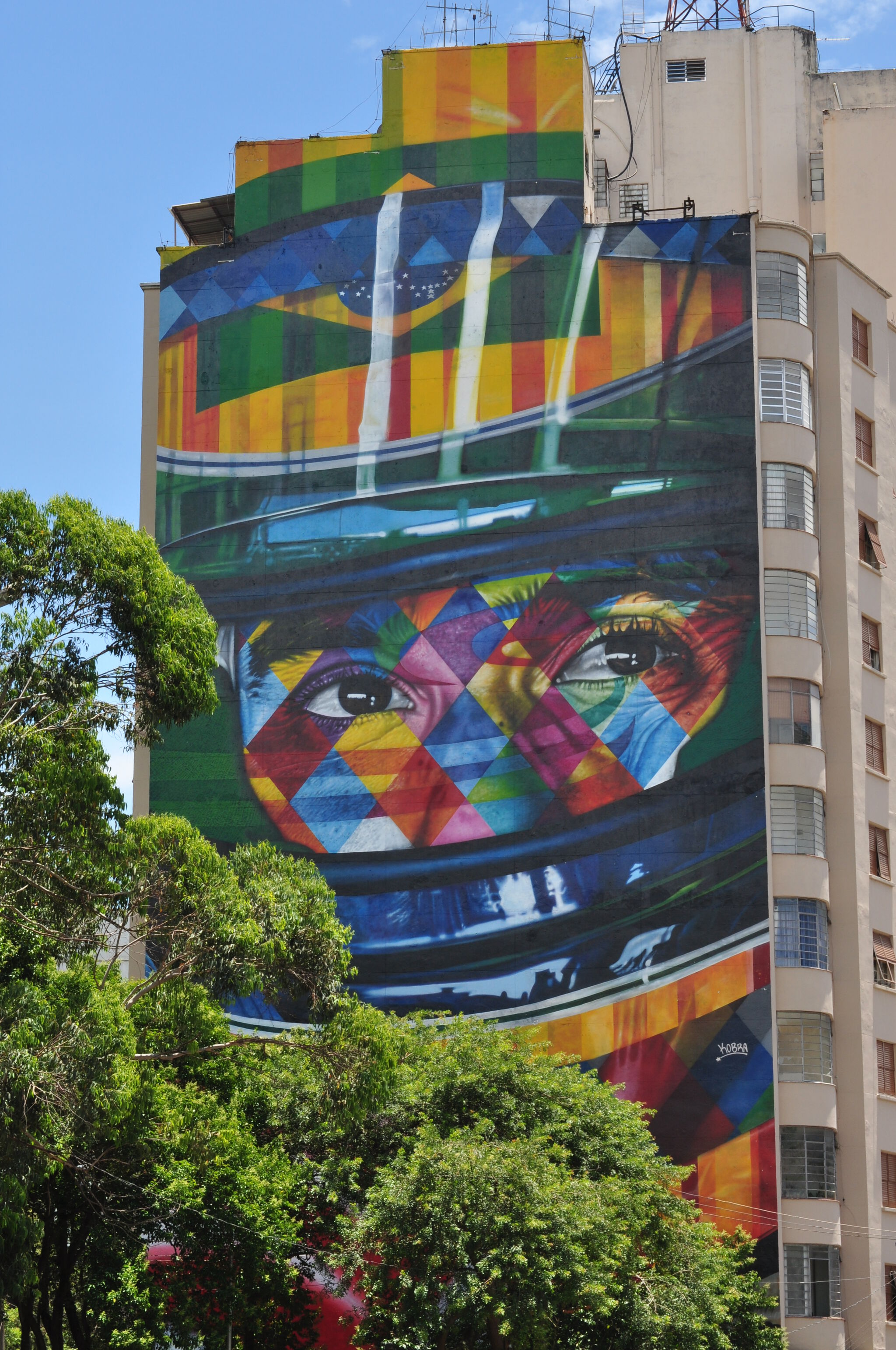 Eduardo Kobra&mdash;Ayrton Senna,The Legend of Brazil - 2015