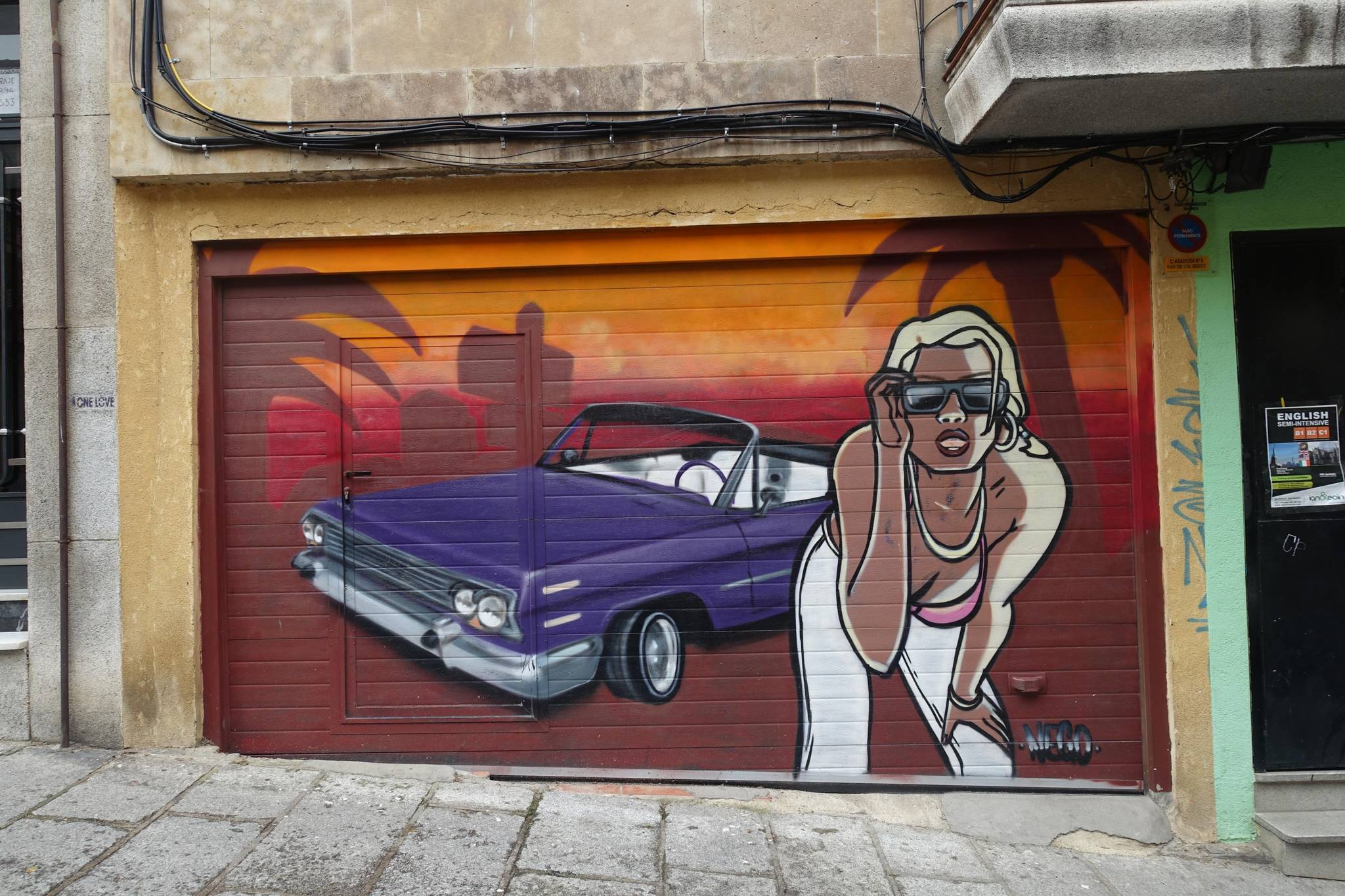 Nego Graff Art&mdash;Chica en coche