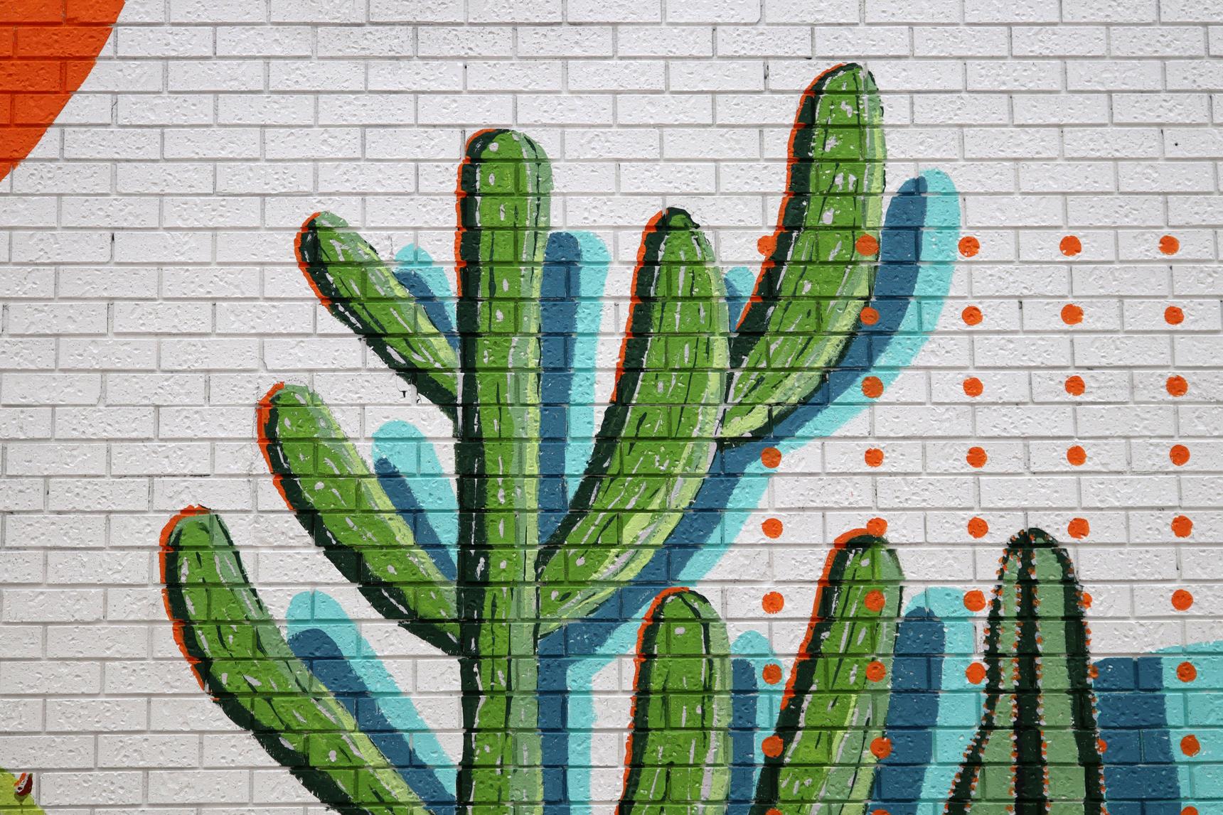 Lara Allport, M-lon, The Drawing Arm—Palm Springs Scandustrial Mural