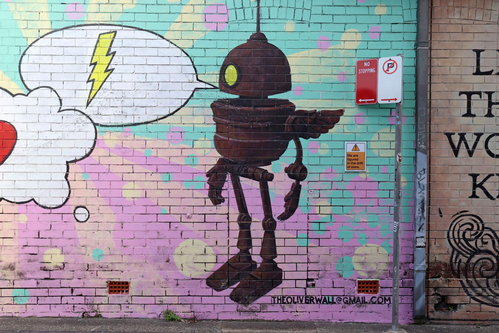 Oliver Wall—Robot Mural