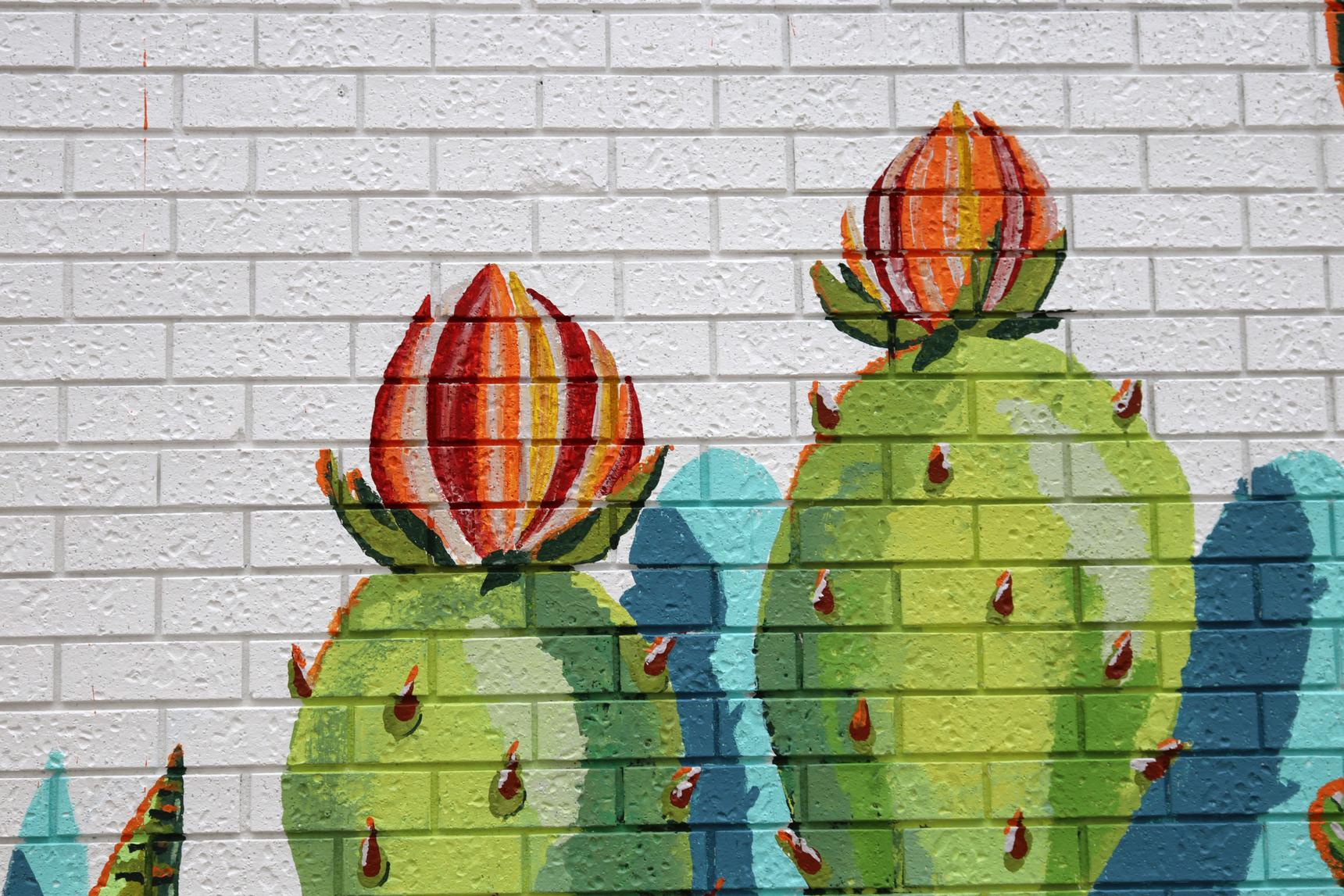 Lara Allport, M-lon, The Drawing Arm—Palm Springs Scandustrial Mural