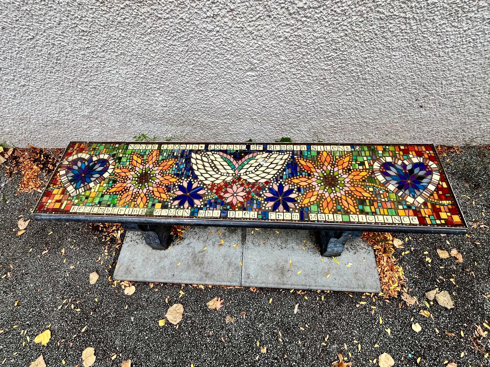 Samia Tossio, Hana Horack-Elyafi—White Ribbon Promise Bench