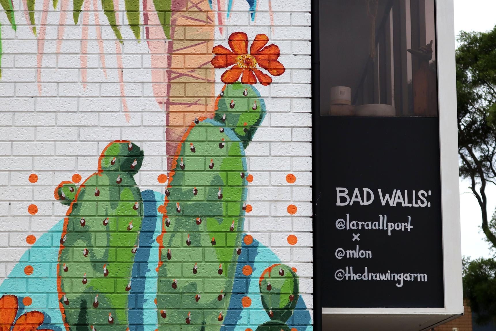 Lara Allport, M-lon, The Drawing Arm—Palm Springs Scandustrial Mural