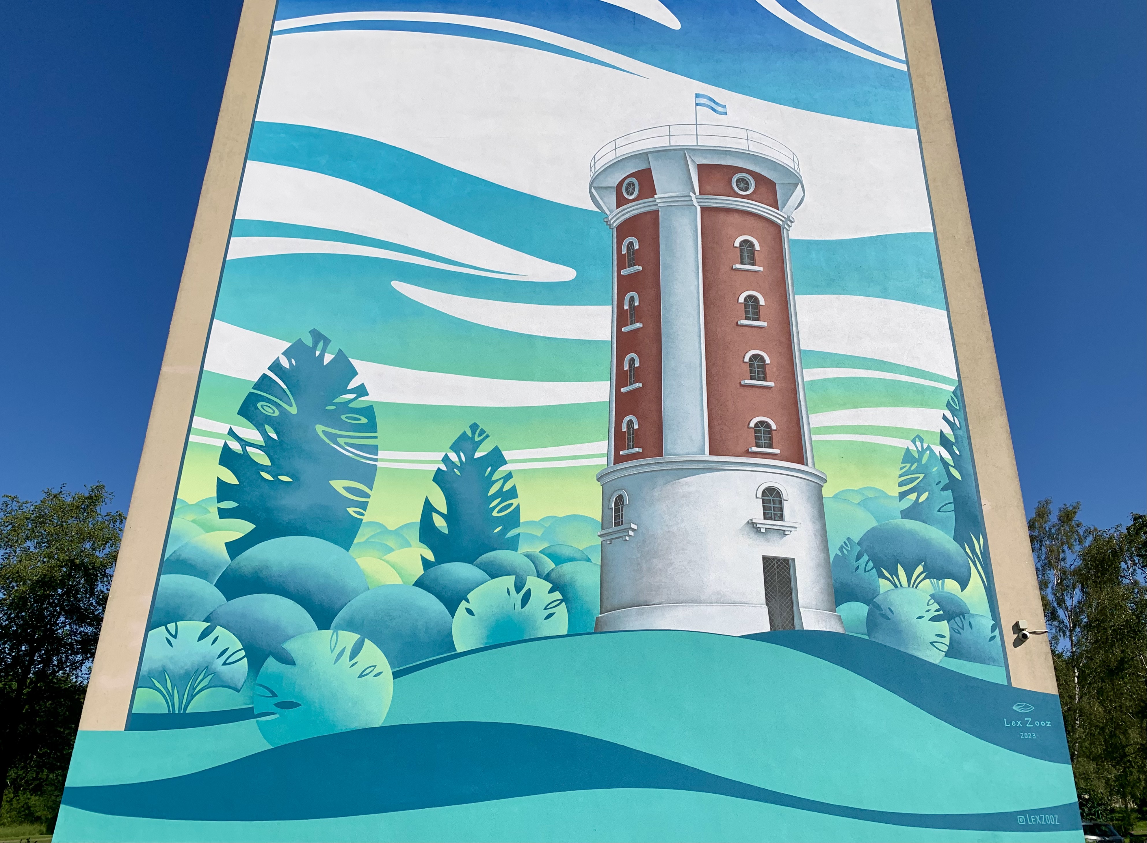 Maardu water tower by Lex Zooz - Street Art Cities