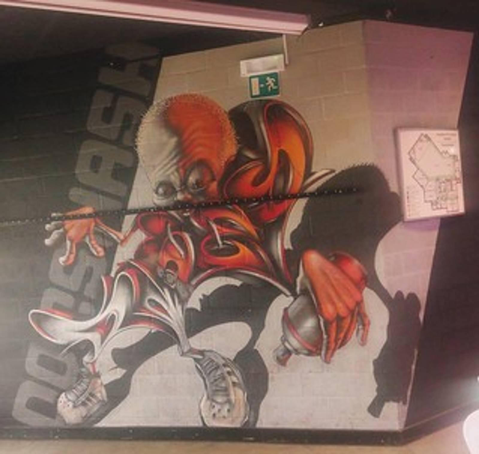—Murals by Nash inside youth centre Fuego