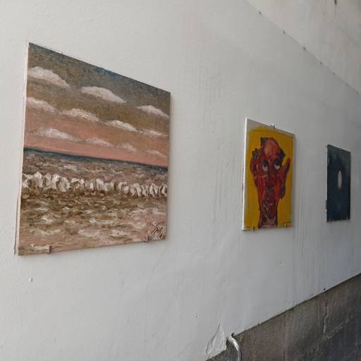 Artist tiles in Vicolo del Vigna